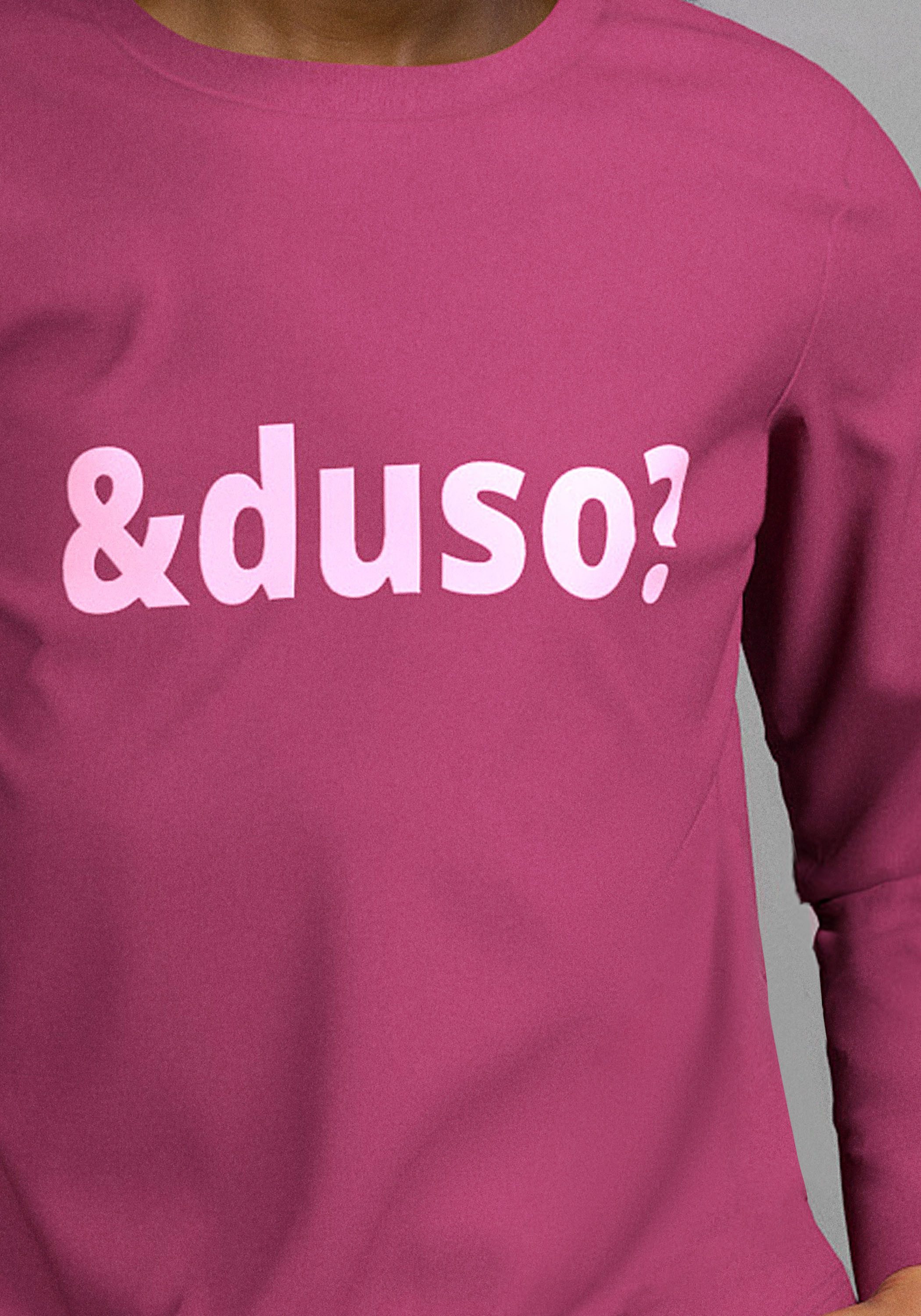 KIDSWORLD Langarmshirt Spruch: &duso? Lässiger Sprüche-Print