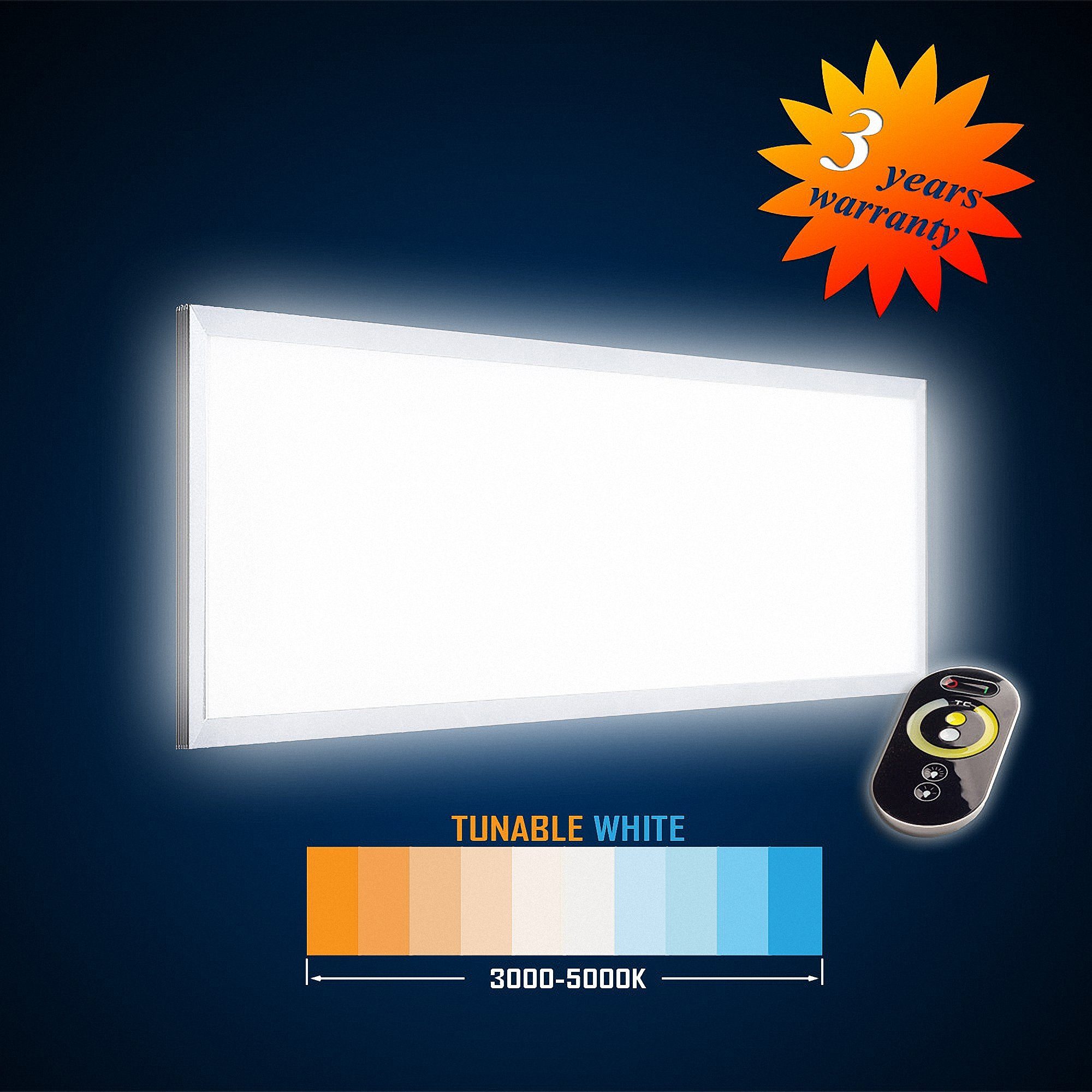 WHITE 42W (3000-5000K) 1195x295 Panel Mextronic Panel Aufputz TUNABLE (S) LED