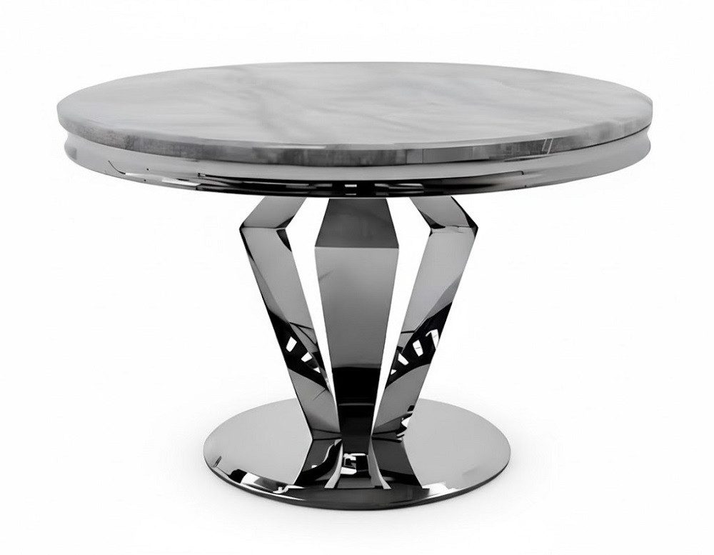 JVmoebel Esstisch Luxus Runder Tisch Esszimmer Marmorimitation Tische Sofort (1-St., Esstisch), Made in Europa