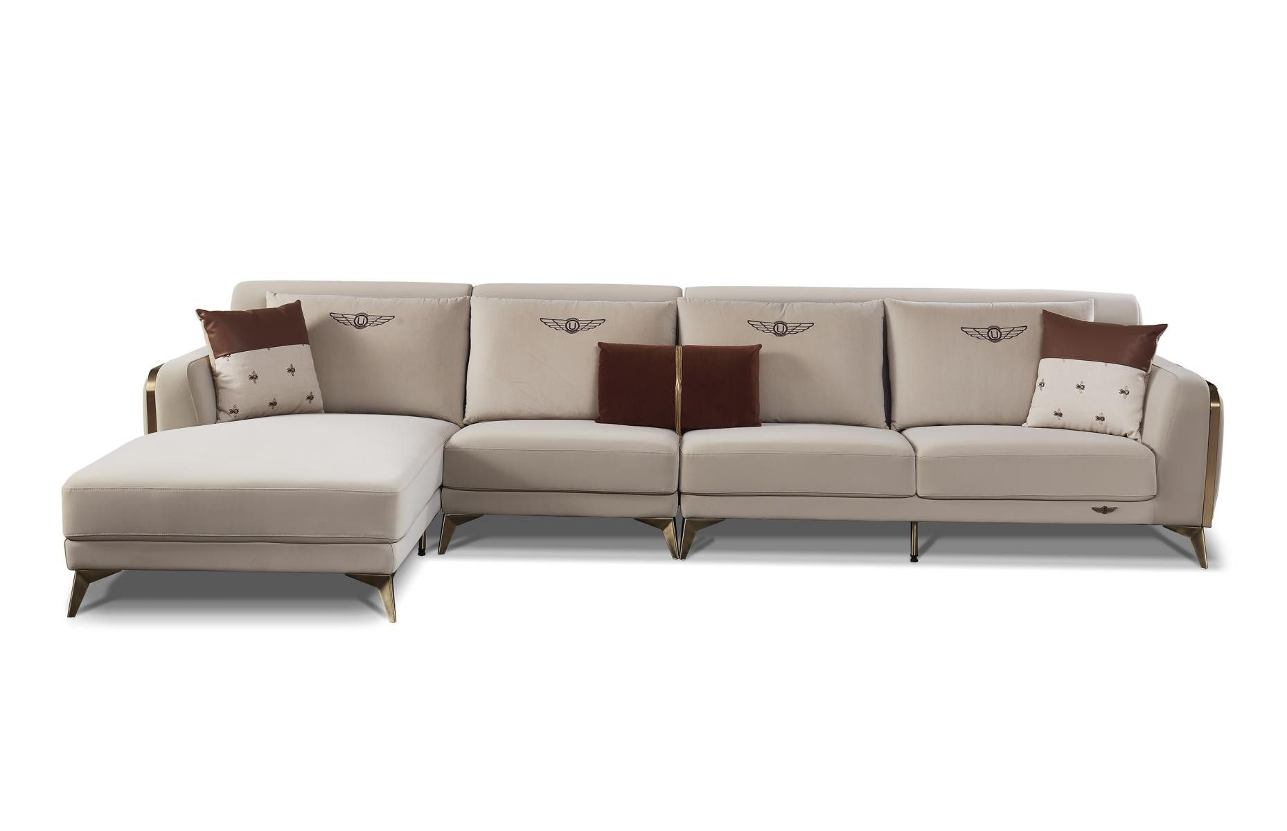 Xlmoebel Ecksofa Neues Designer-Sofa Wohnzimmer Eckcouch Eckgarnitur, Hergestellt in Europa