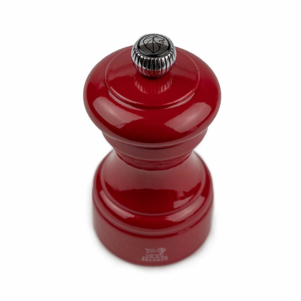 PEUGEOT Pfeffermühle Pfeffermühle Bistro, Bistrorama, lackiert, Holz, Passionsrot, 10 cm, Manuell