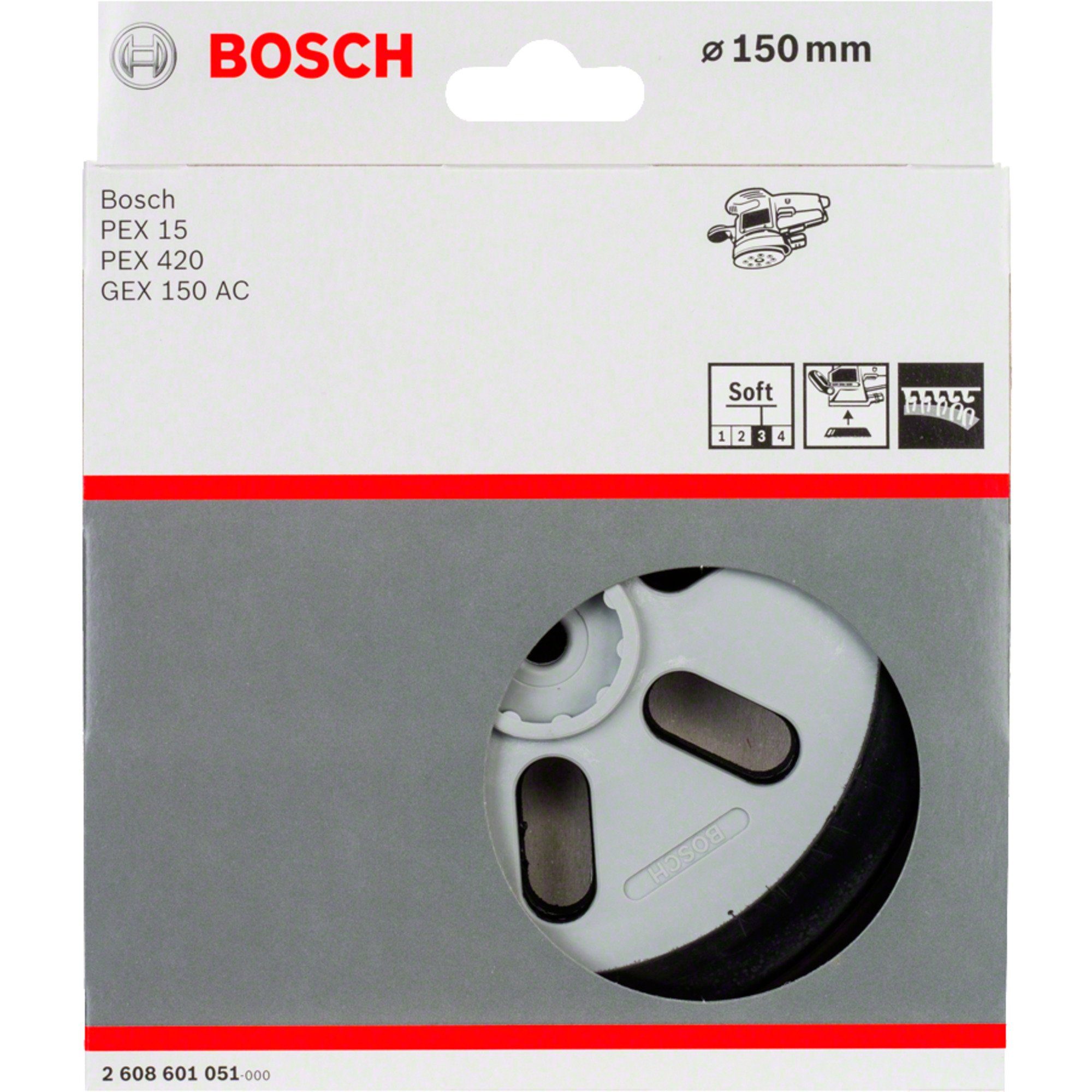 Schleifscheibe Professional BOSCH 150mm Schleifteller Ø weich, Bosch