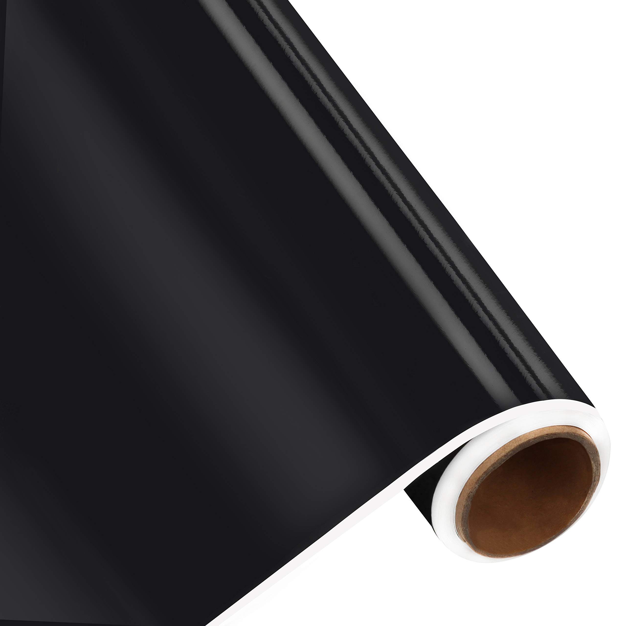 Belle Vous Schwarze Vinylfolie - 30cmx3m Rolle für vielseitige Anwendungen Pflegeset (Schwarze Vinylfolie Rolle - 30cmx3m)