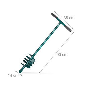 relaxdays Handerdbohrer Hand Erdbohrer Ø 140 mm