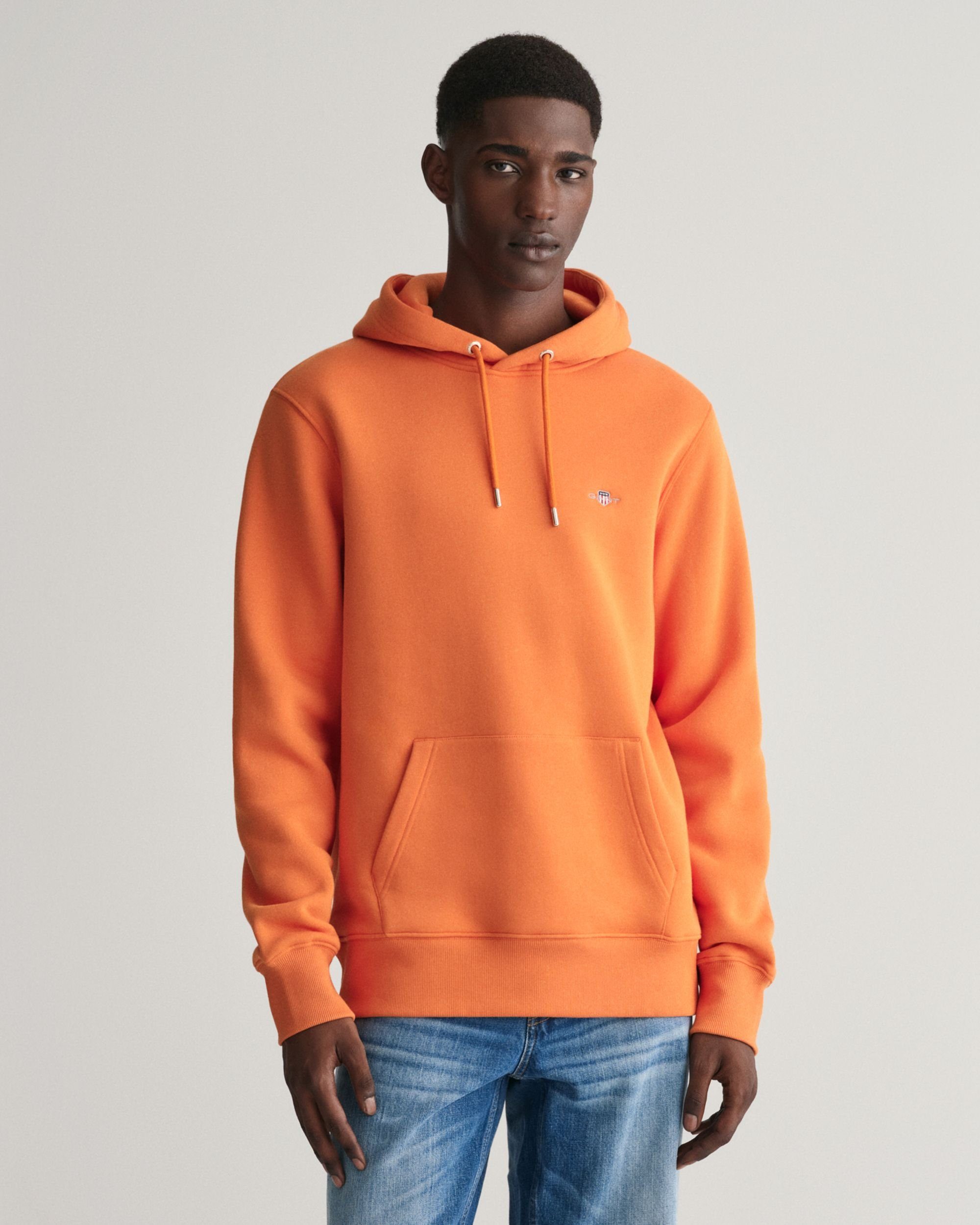 Hoodie orange Kapuzenpullover Shield Gant pumpkin