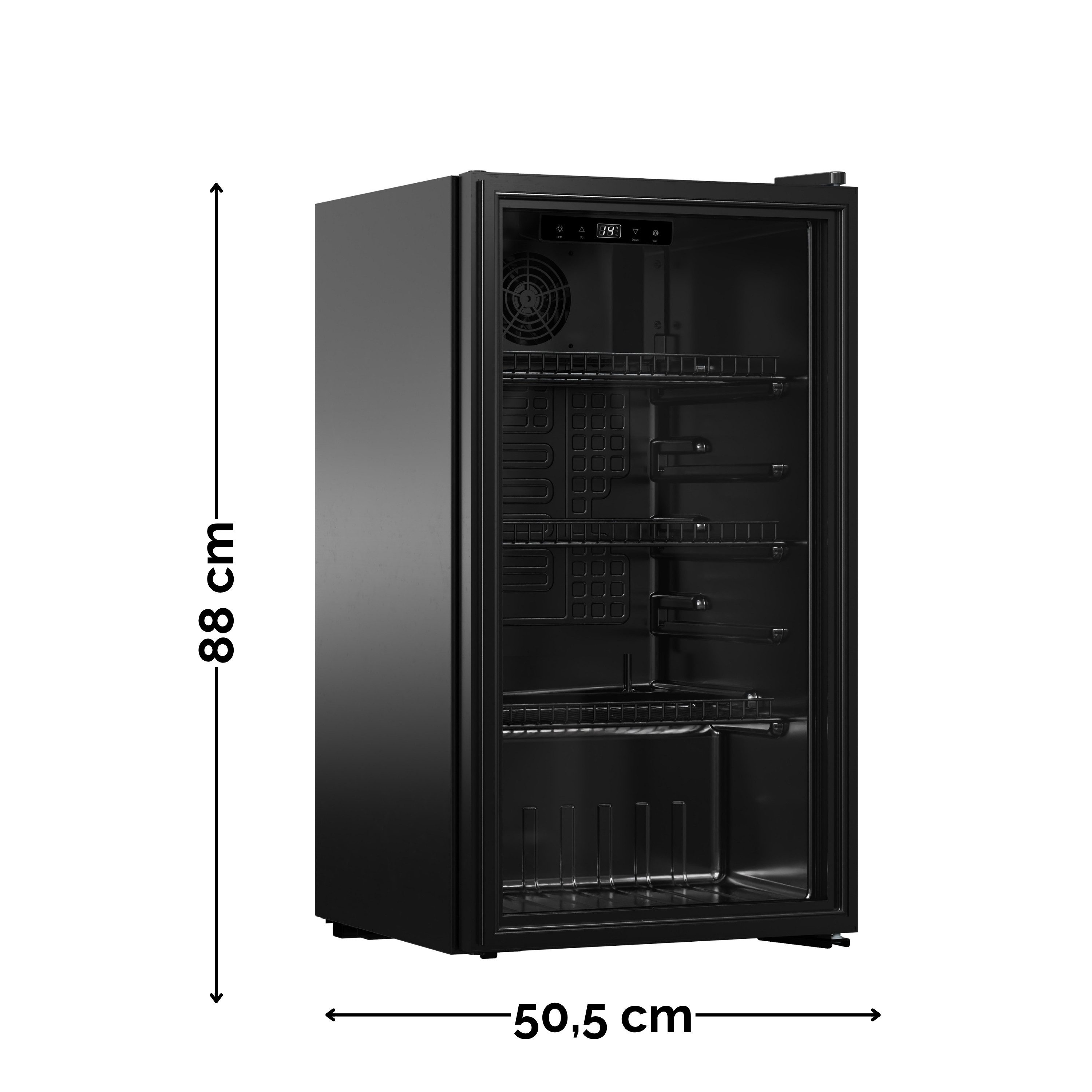 YUNA Getränkekühlschrank Cool-View GKS90, 83 cm hoch, 44.50 cm breit