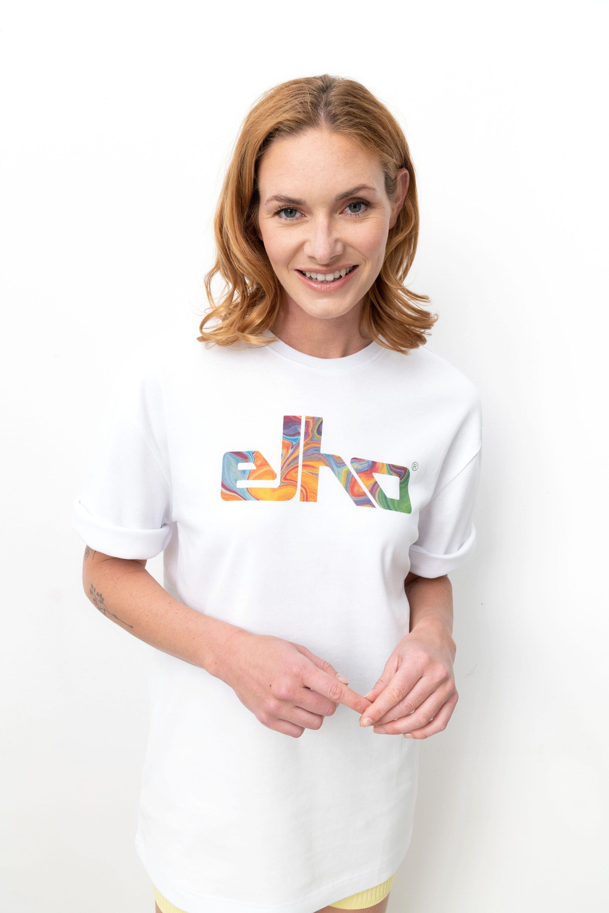Elho Rundhalsshirt INNSBRUCK (1-tlg) mit elho Logo-Print