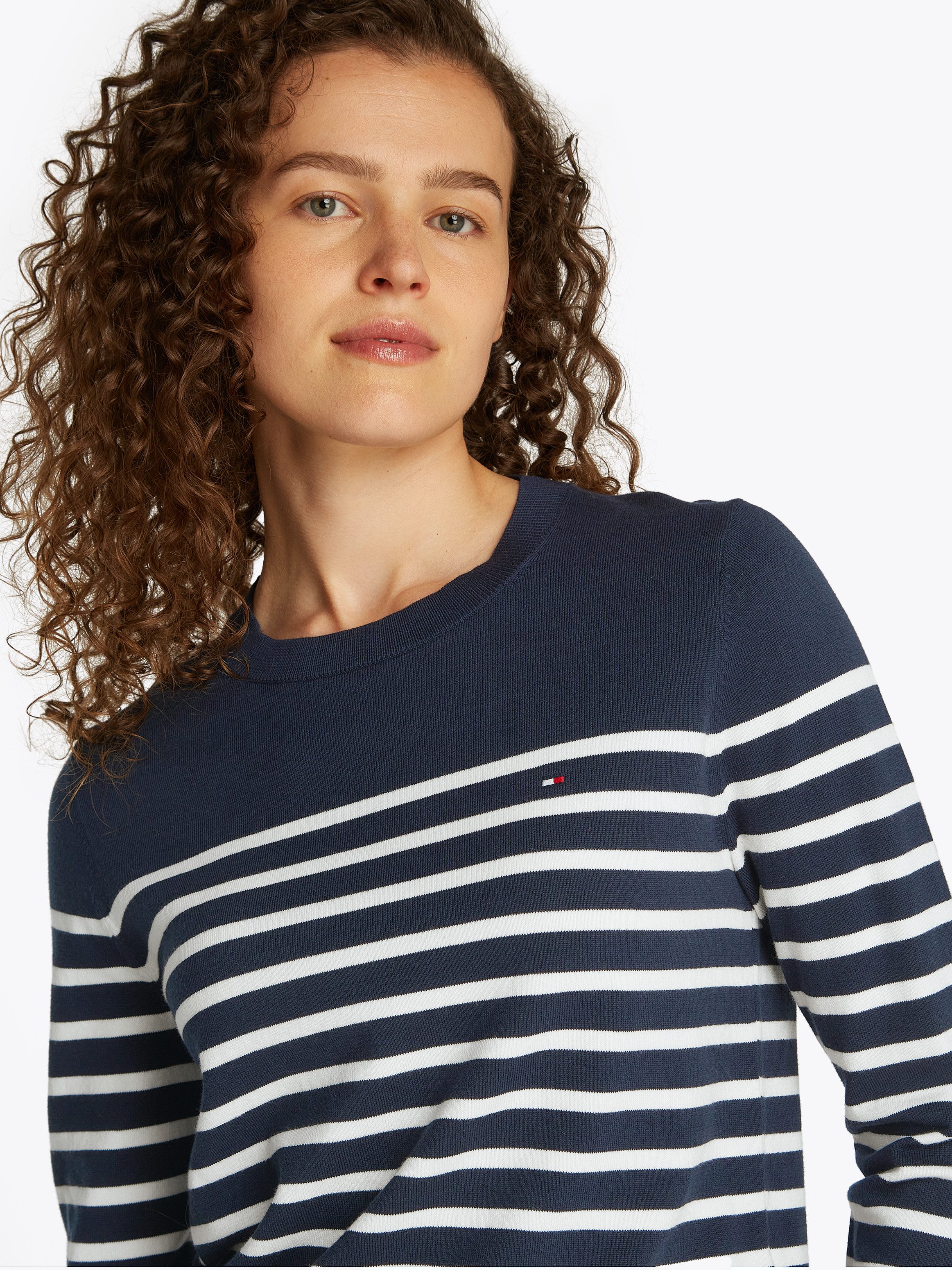 Tommy Hilfiger Rundhalspullover CO JERSEY STITCH günstig online kaufen