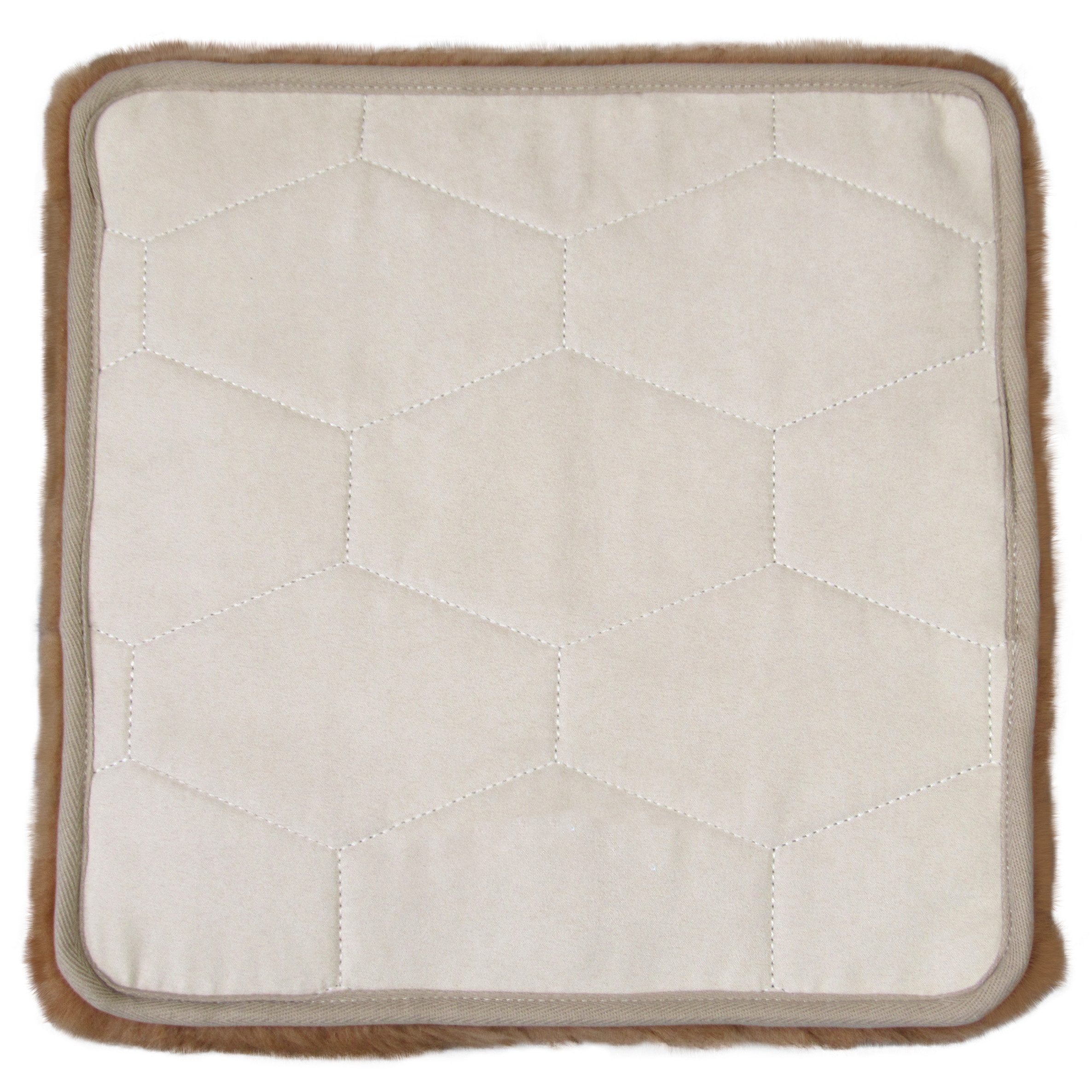 Heitmann Felle Sitzkissen Lammfell Patchwork, Sitzauflage, eckig, 35x35 cm, echtes Lammfell, weich & kuschelig