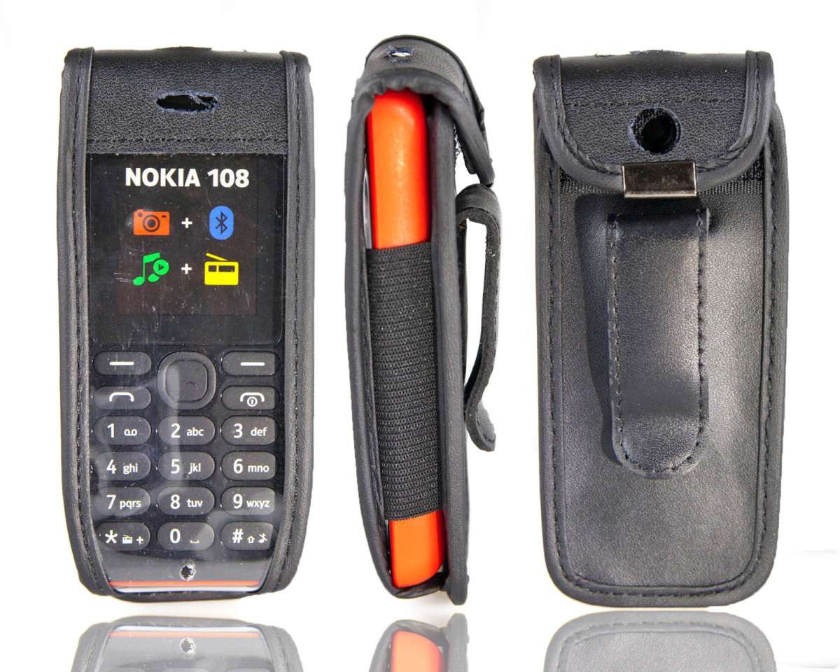 caseroxx Handytasche Ledertasche mit Gürtelclip für Nokia 108