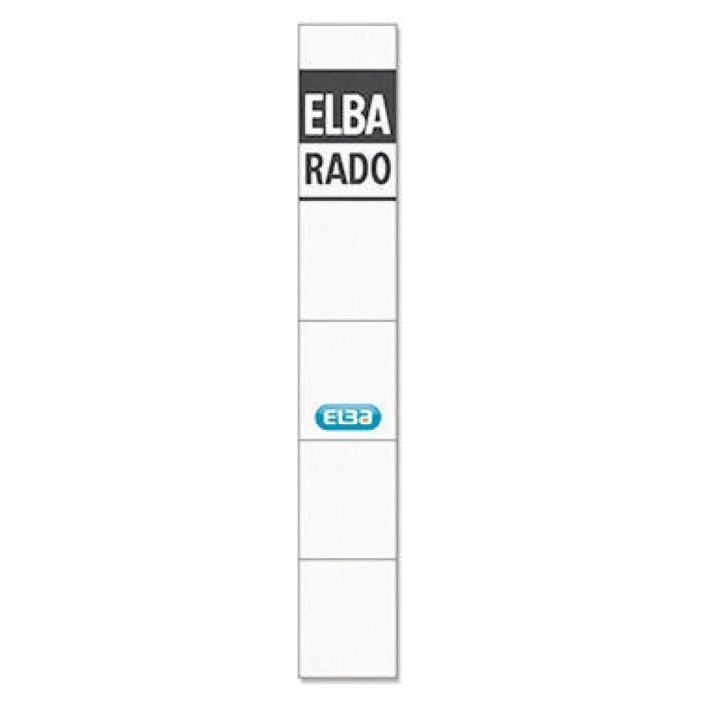 ELBA Aktenordner Rückenschild 10er kurz schmal weiss ca 24x159mm 04294