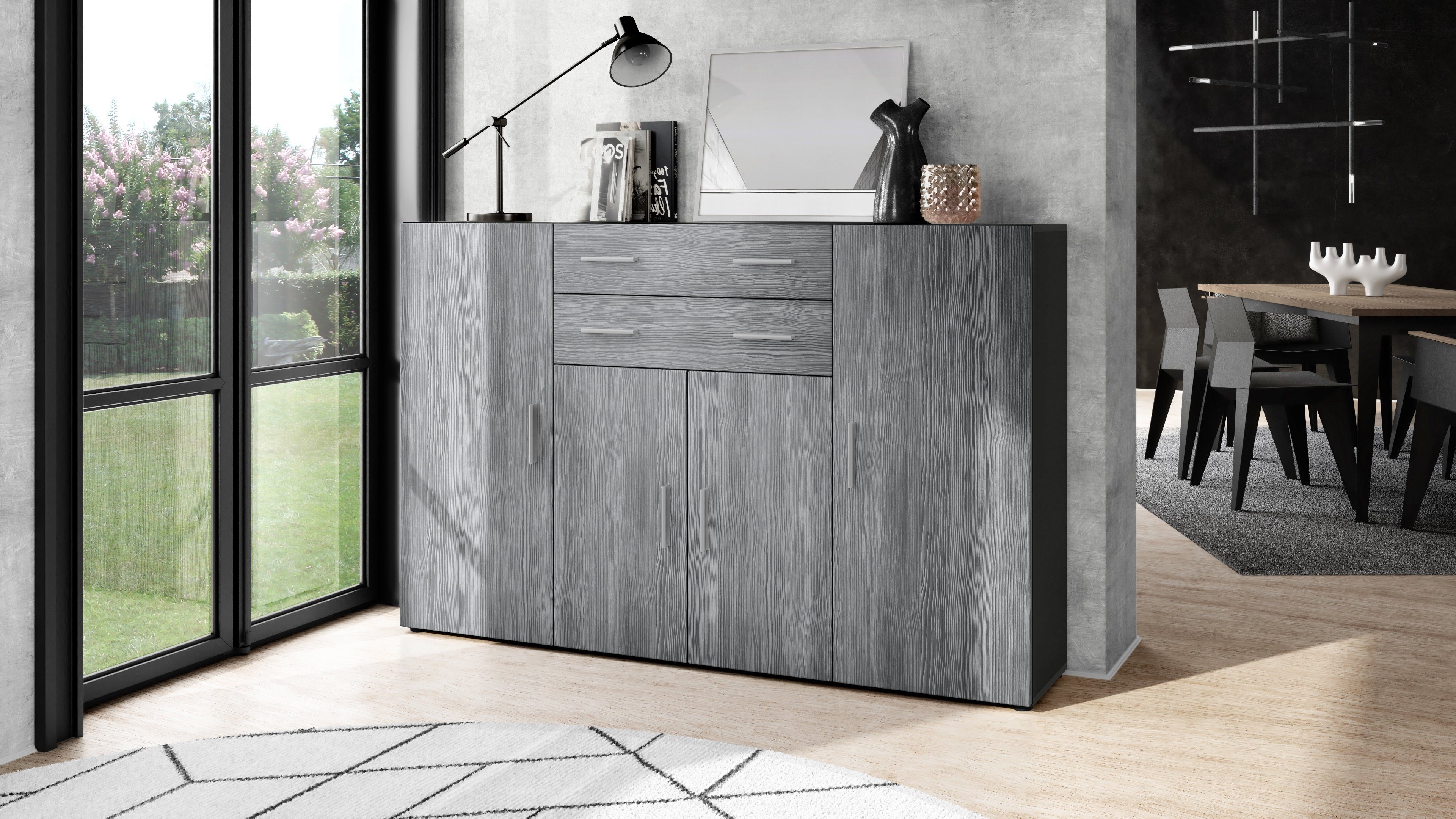 Vladon Highboard Aron (Anrichte, mit 4 günstig online kaufen