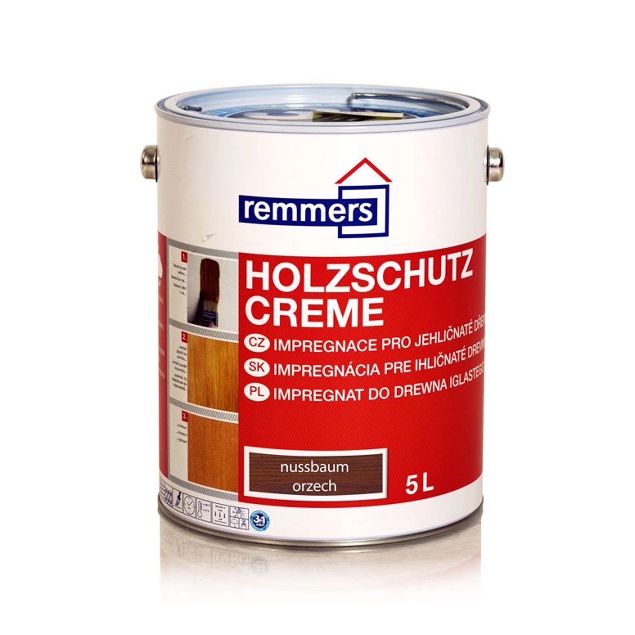 Remmers Remmers Holzschutz-Creme 5 L Holz Lasur für Außen - Nussbaum Holzpflegeöl