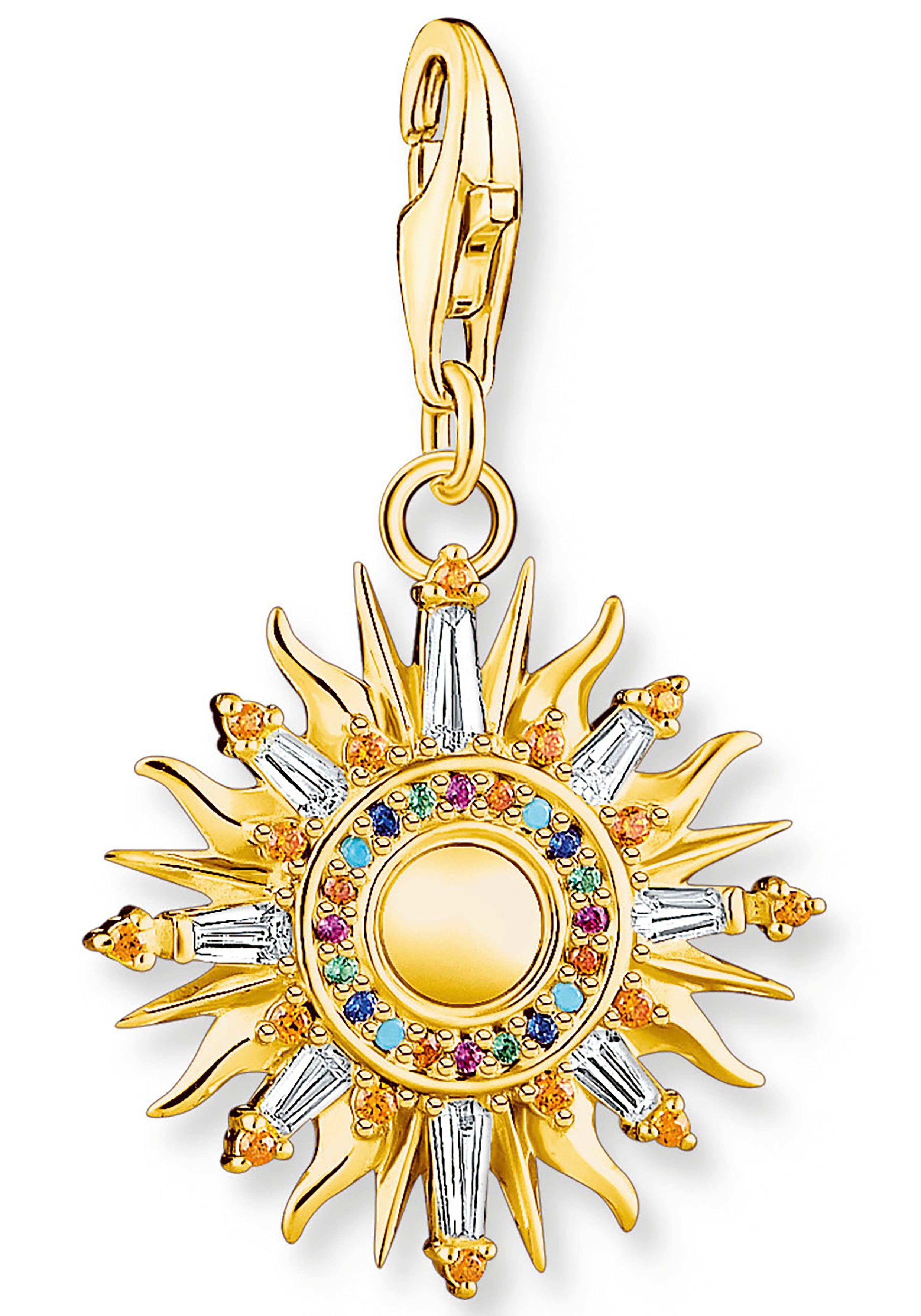 THOMAS SABO Charm-Einhänger Sonne, 1935-488-7, mit Glas-Keramik Stein