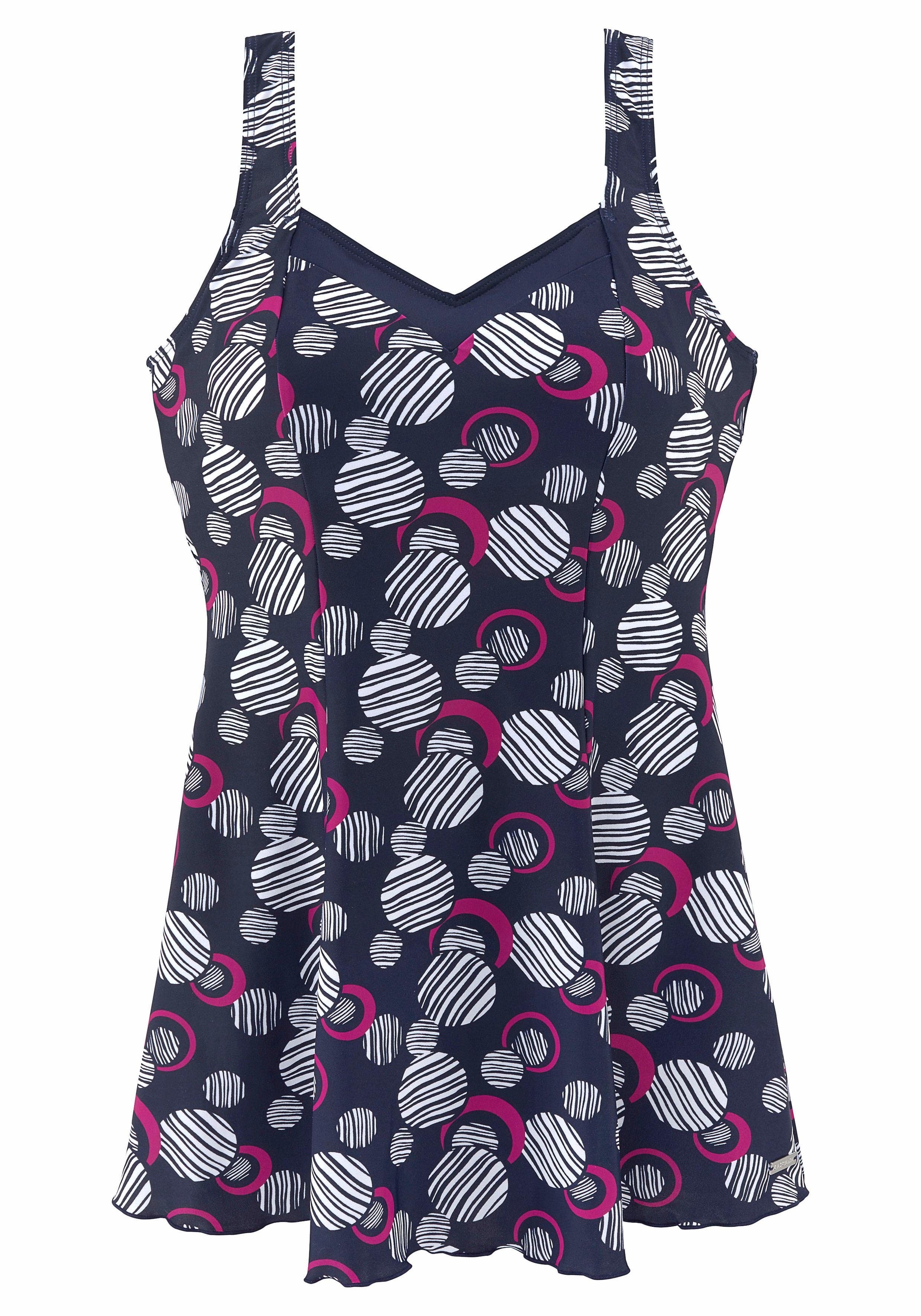 LASCANA Badekleid mit modischen Kreisen und Shaping-Effekt mehr