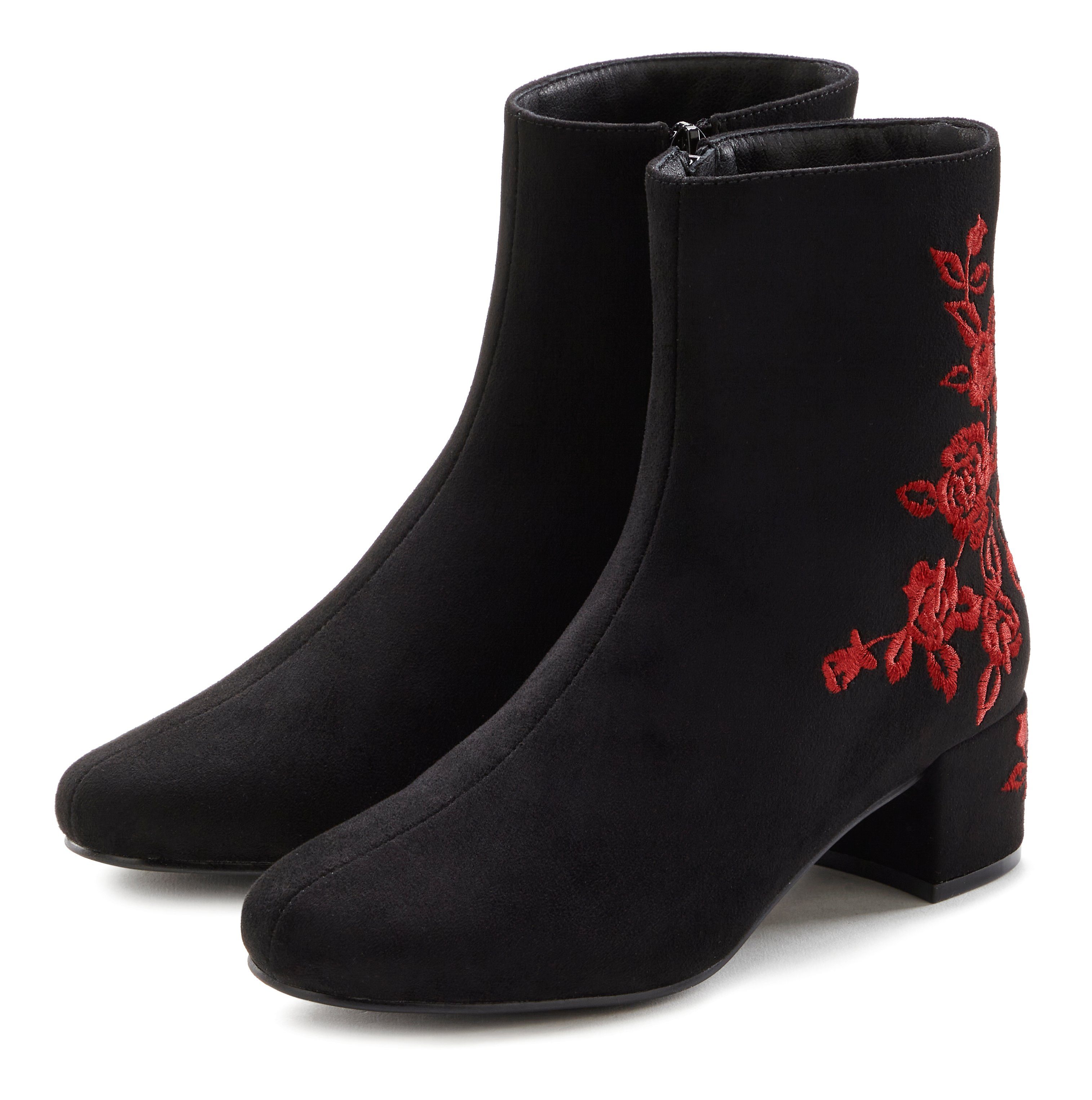LASCANA Stiefelette mit floralem Muster, Stiefel, günstig online kaufen