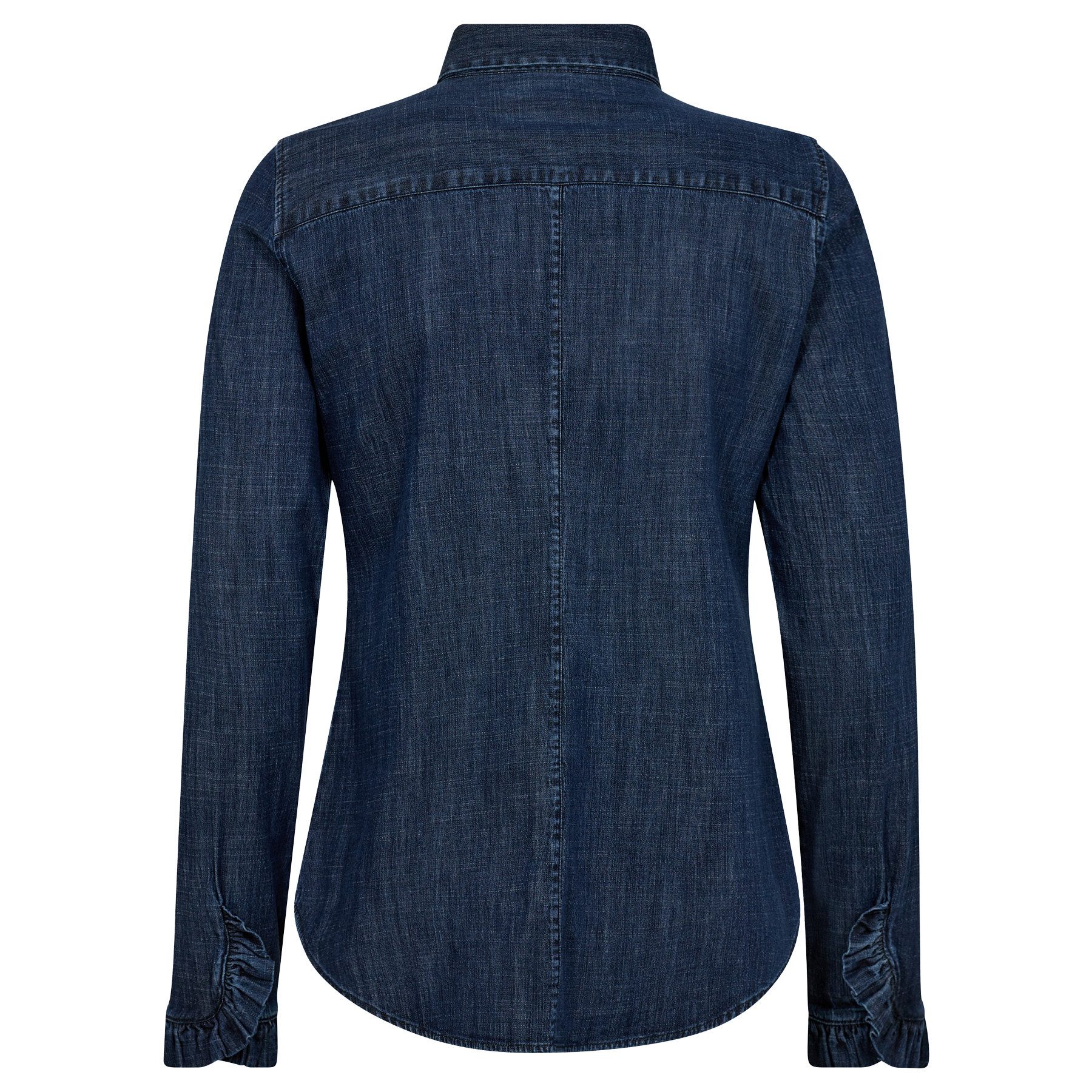 Mos Mosh Langarmbluse MOS MOSH Bluse MATTIE FLIP mit Baumwolle - Dark Blue