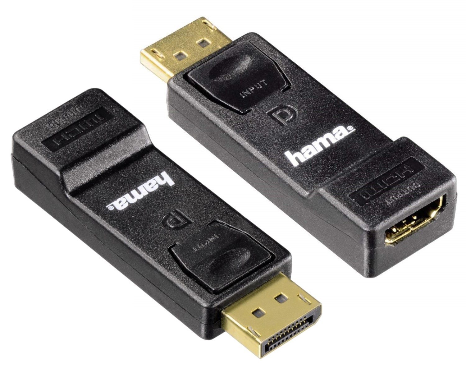 Hama Displayport zu HDMI Adapter-Kabel 4K Video-Adapter Displayport, 1 cm, DisplayPort-Stecker auf HDMI-Buchse für PC Monitor Проэкторы Grafikkarte