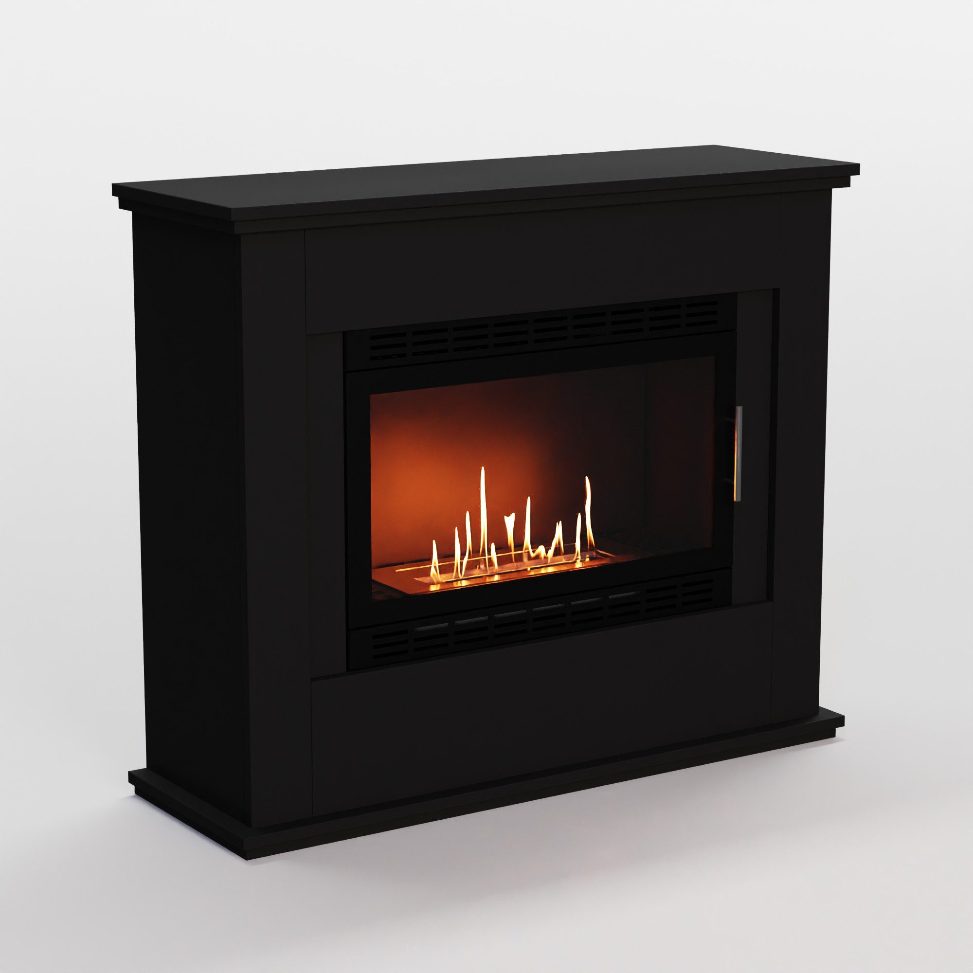 GLOW FIRE Echtfeuer-Dekokamin Skien XL Vision Ethanol Kamin, Bioethanol Kamin mit 3h Brenndauer, Heizleistung bis 2KW