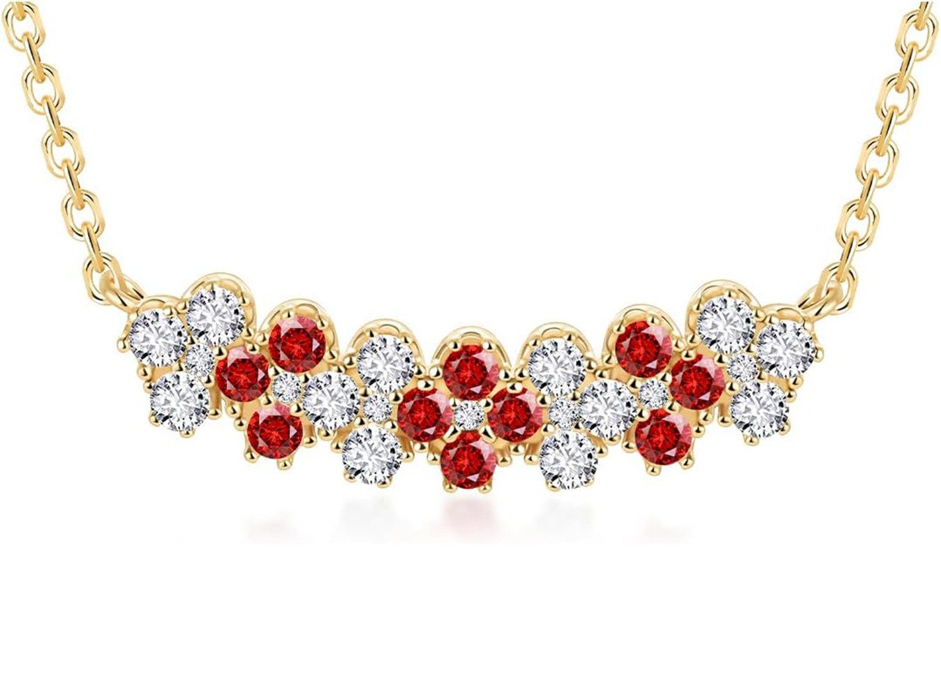 Kette mit Anhänger DamenDiamantkette,D/E,VVS/VS, Halskette damen gold 585 echtgold
