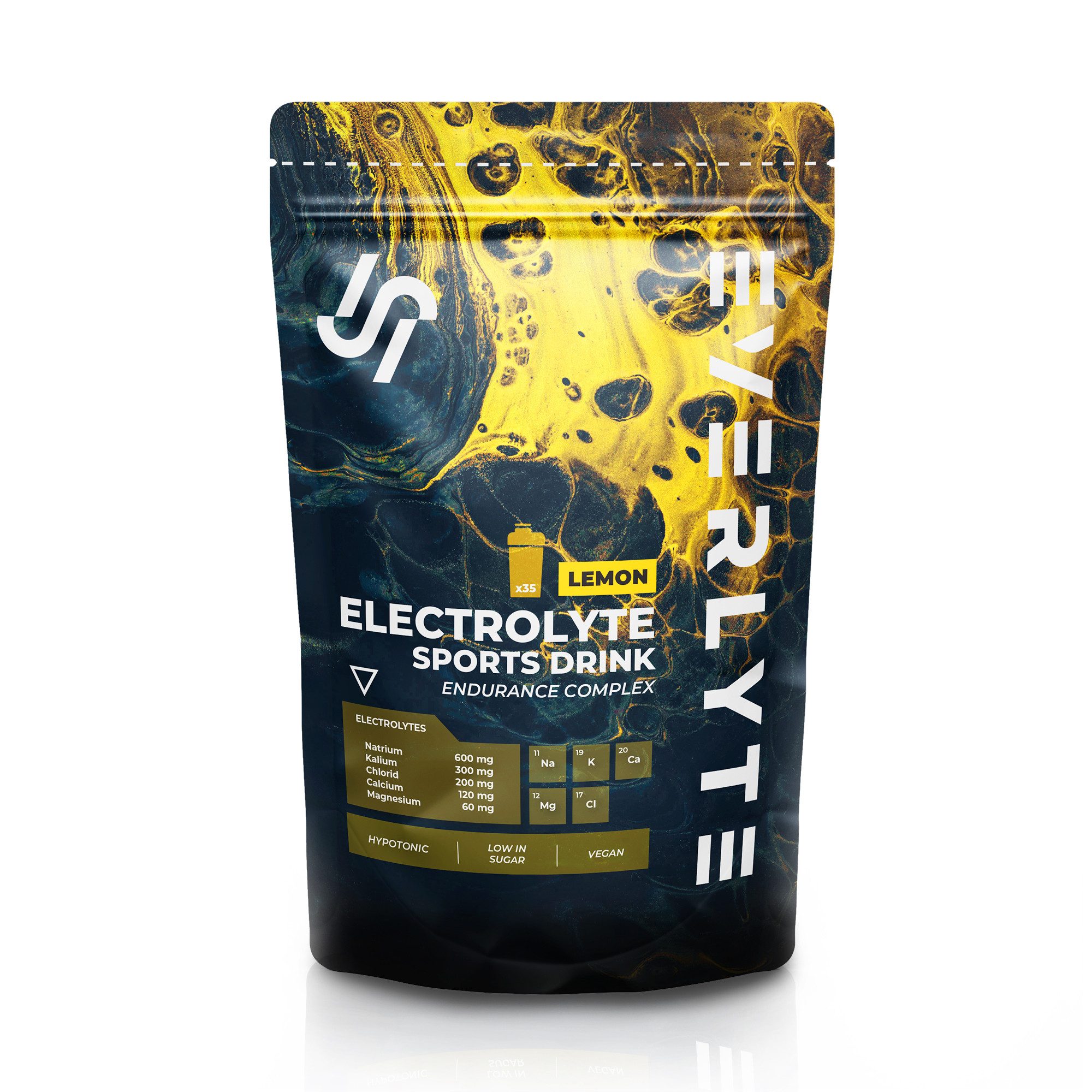 Everlyte Premium Elektrolyte Pulver Vegan Zuckerarm Zitrone Hydration Pulver, 245 g