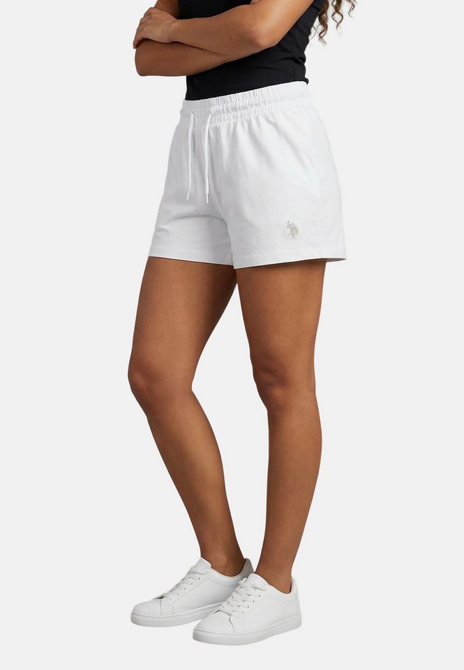 U.S. Polo Assn. Shorts USGwendolyne - Baumwoll Sweatshorts mit Stretch und Kordelzug Sportliche Baumwoll-Shorts mit elastischem Bund und Logo