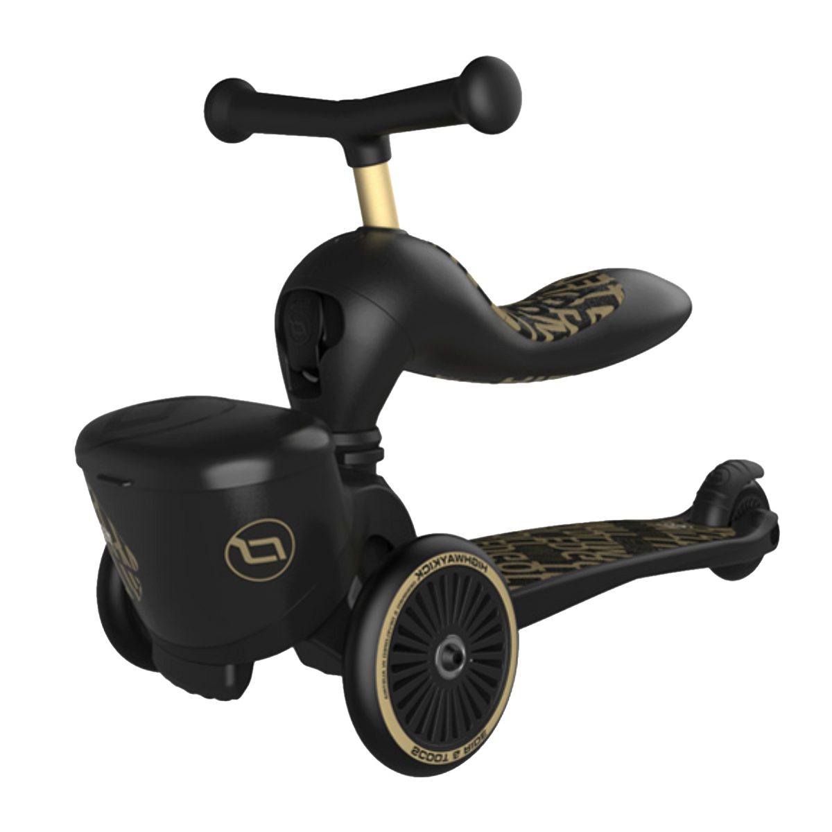 Scoot and Ride Lauflernhilfe, Lauflernhilfe und Kickboard, integrierte Transportbox für Spielsachen