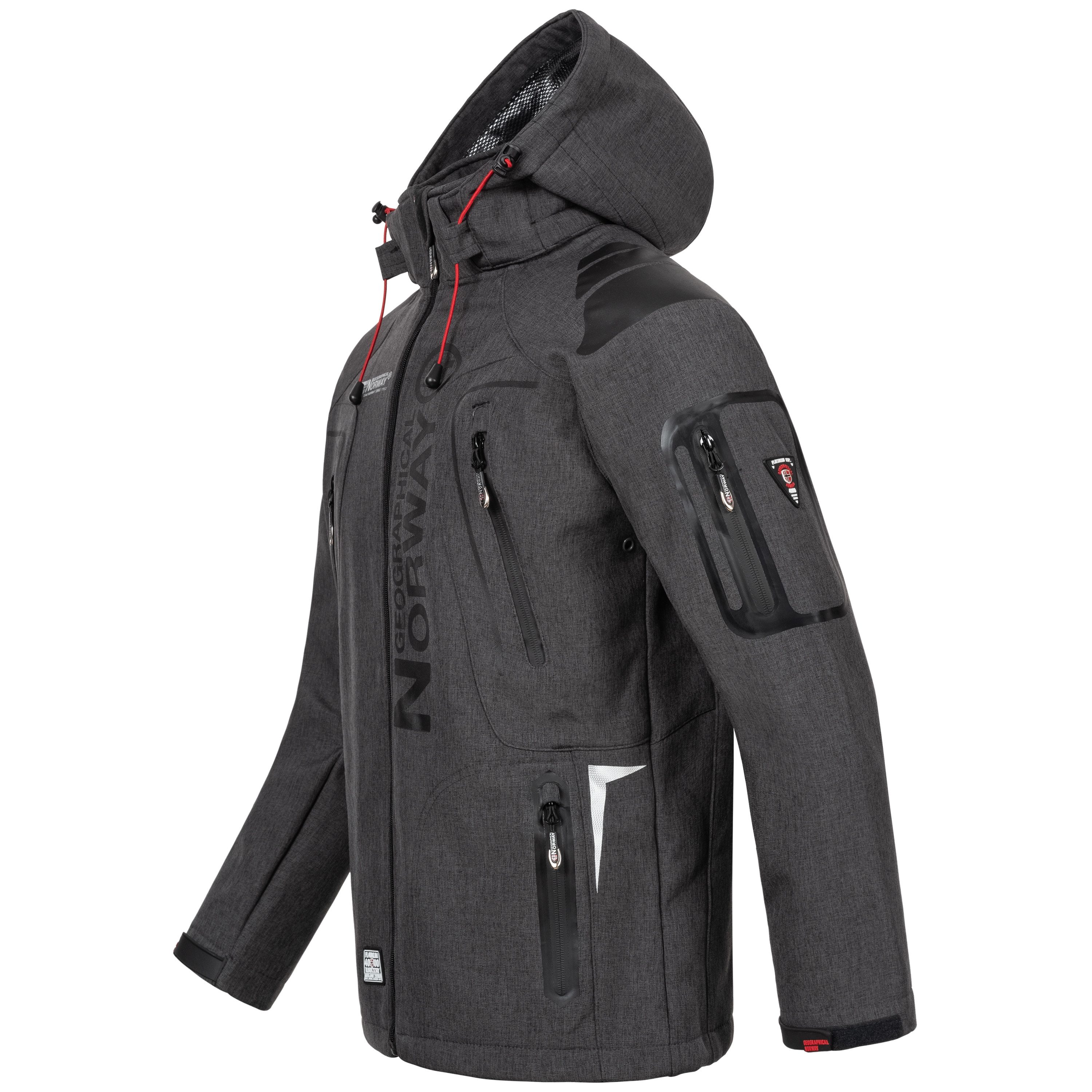 Geographical Norway Softshelljacke Herren Damen Übergangsjacke Wind Wasser Abweisend Jacke Frühling Elastisches Material, Bewegungsfreundlich, Leichtes Material