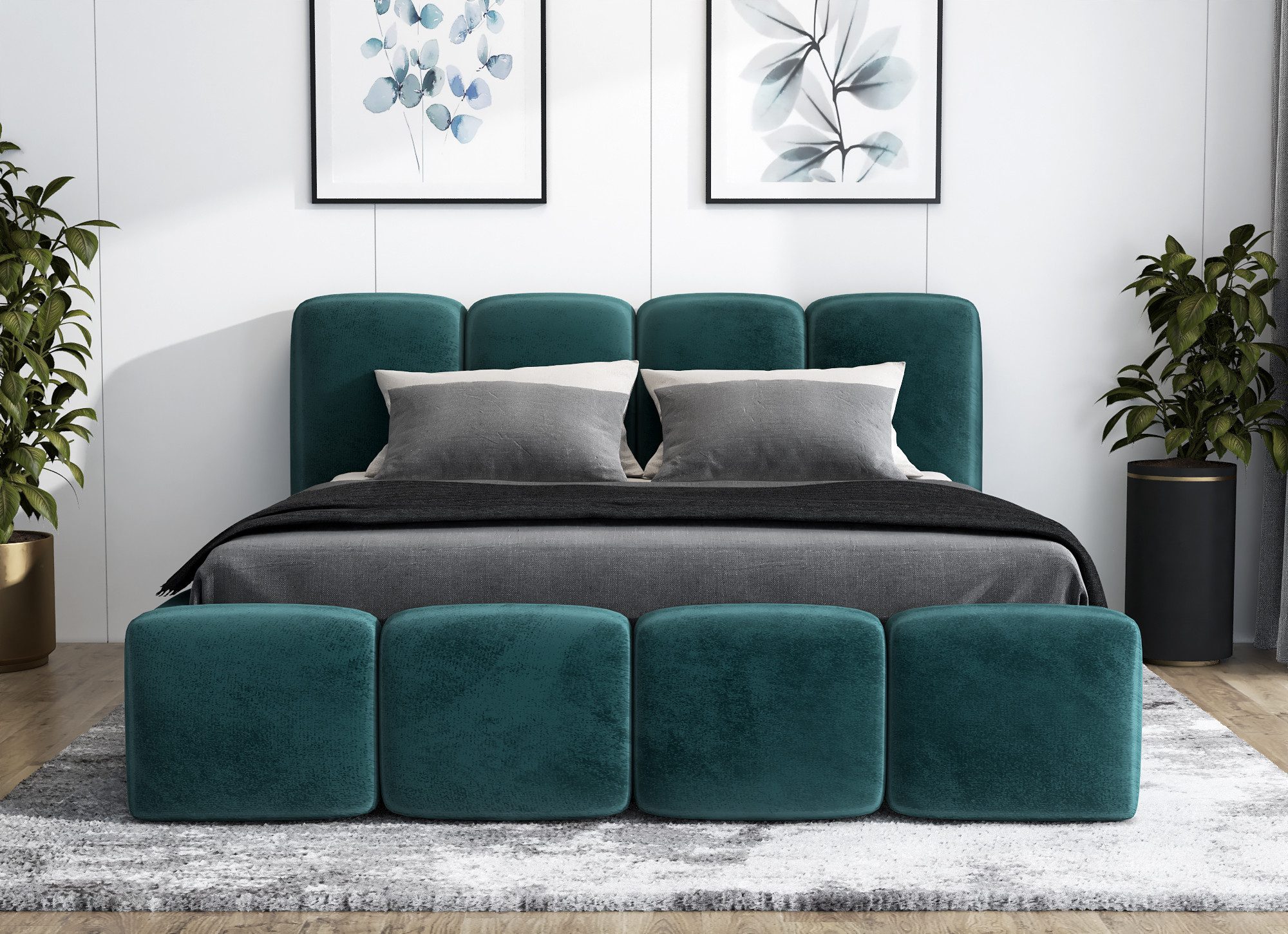 A&J MöbelLand GmbH Polsterbett DANA mit Matratze, Lattenrost und Bettkasten günstig online kaufen