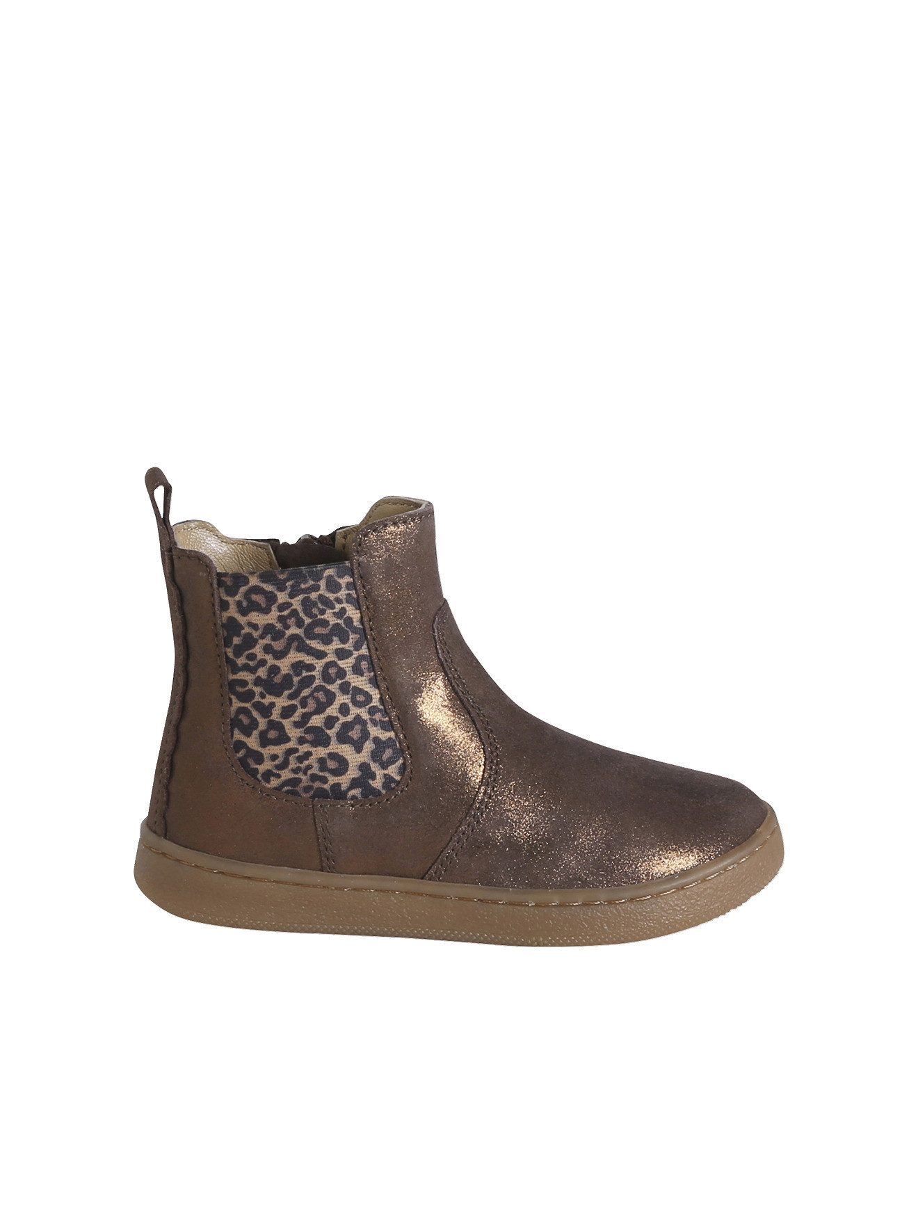 vertbaudet Mädchen Leder-Boots mit Reißverschluss Schnürboots
