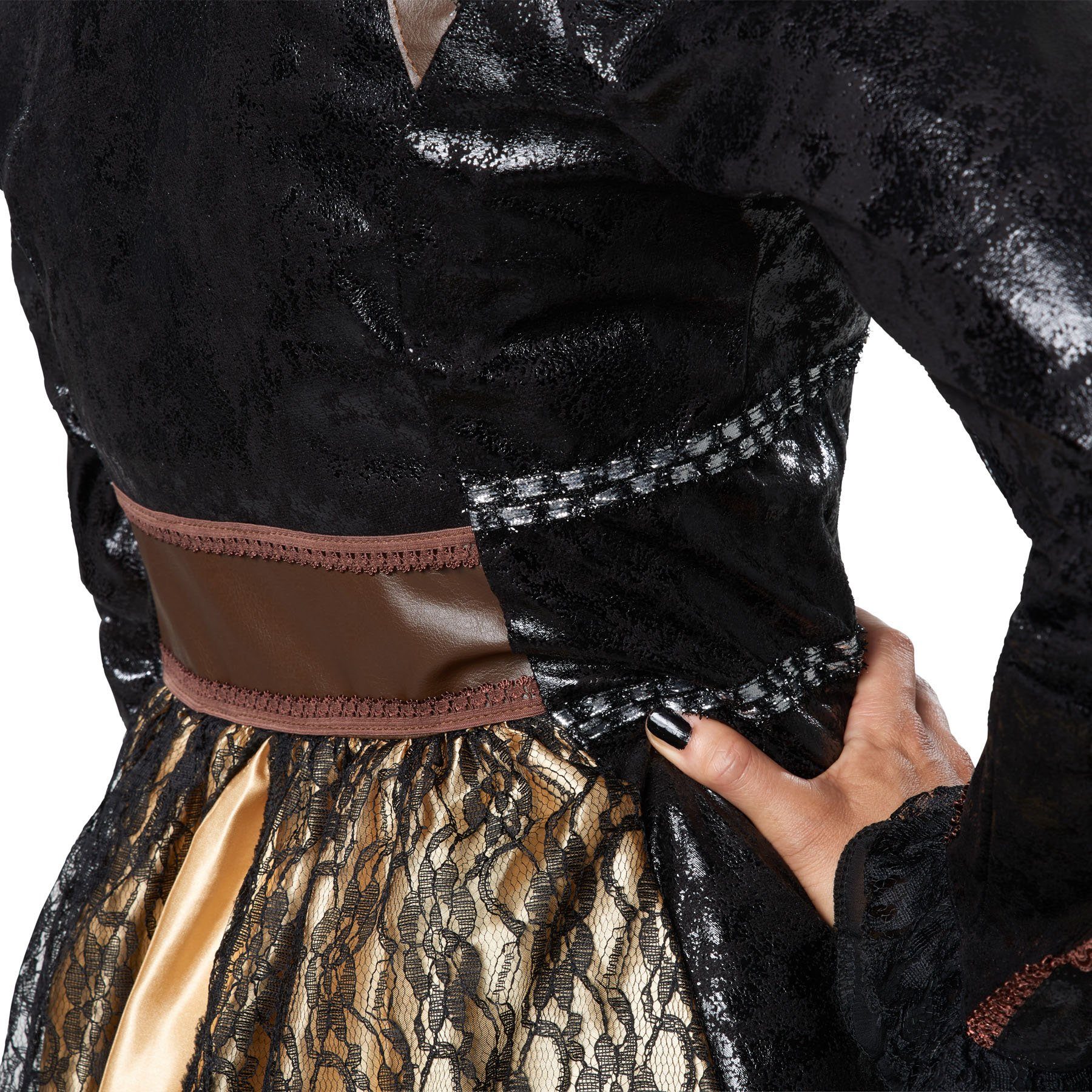 dressforfun Kostüm Frauenkostüm Steampunk Rebellin, Zweiteiliges Frauenkostüm in weitgehend dunklen Farben