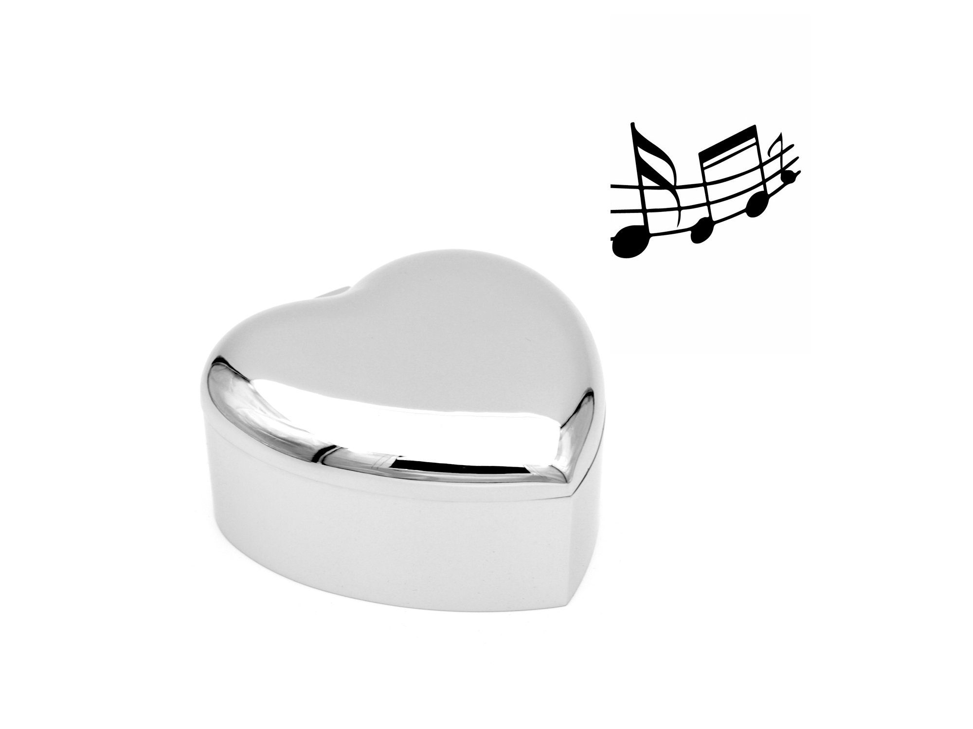 Brillibrum Spieluhr Schmuckkästchen Herzform Spieluhr Herz Silber Schmucksc günstig online kaufen