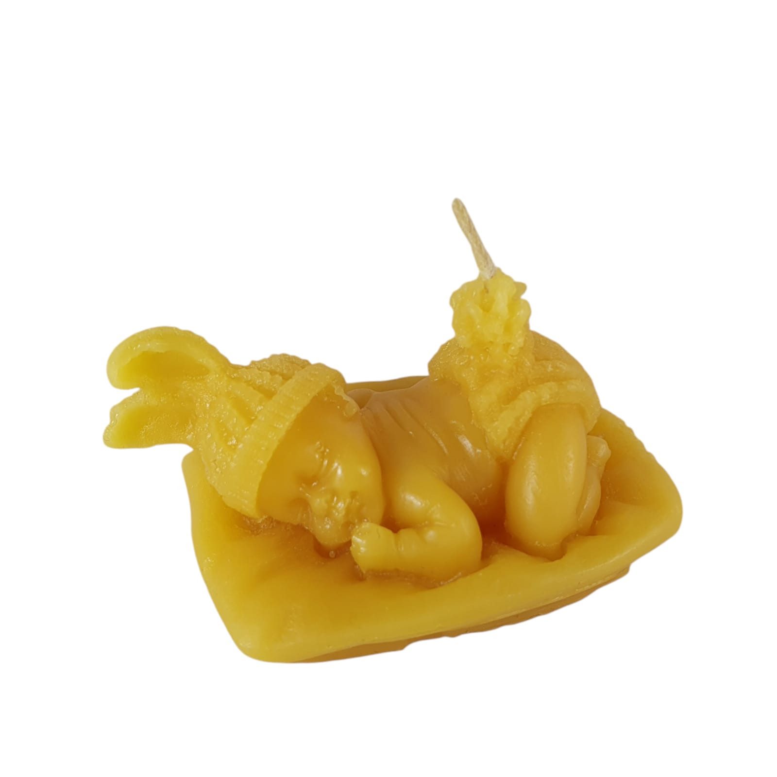 Aspinaworld Bienenwachskerze Babykerze mit Mütze 4,5 cm – Kerze aus Bienenwachs