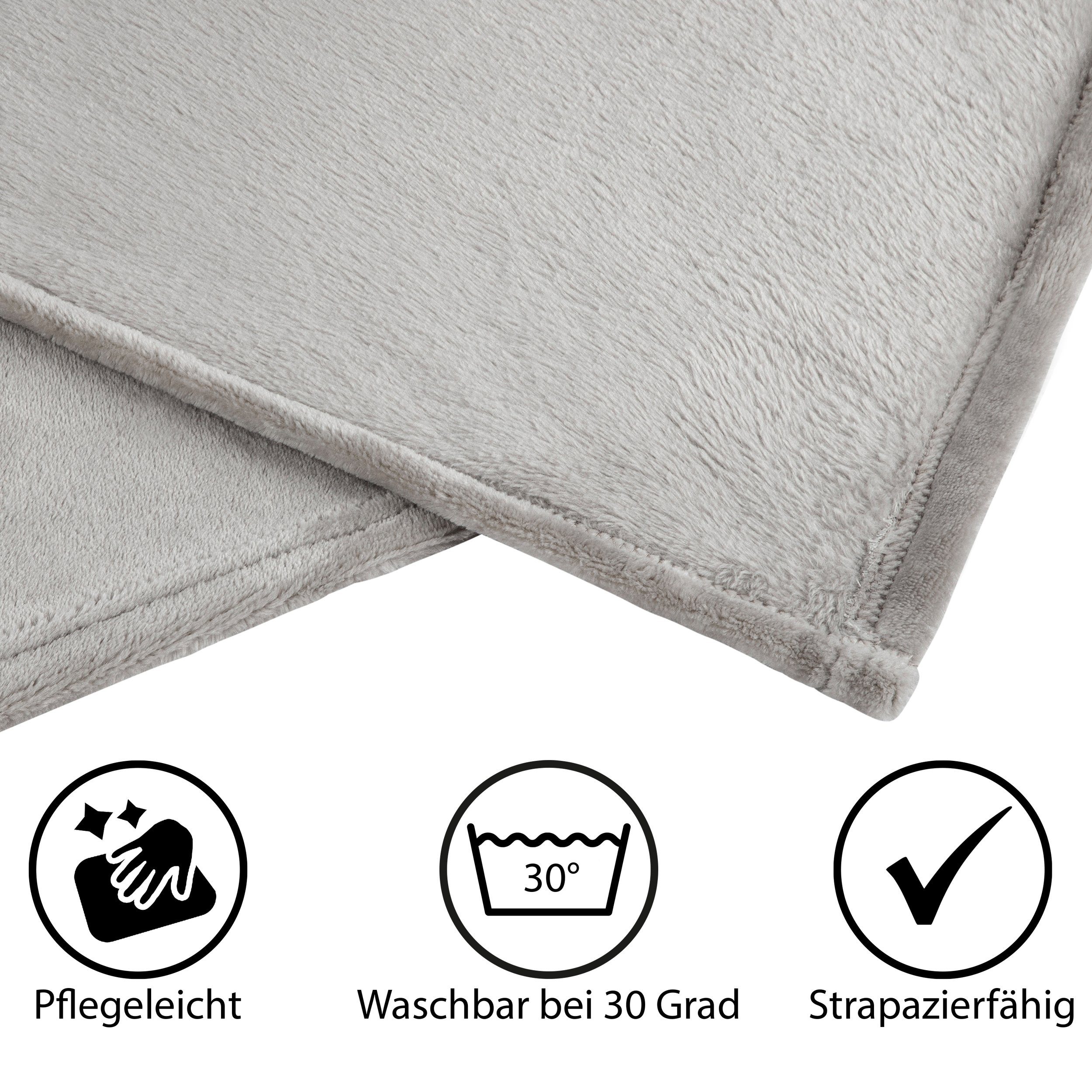 Tagesdecke Cashmere-Kuscheldecke Bett Devior Tages Wohndecke Bettüberwurf Sofaüberwurf Sofa Decken, Tagesdecke grau