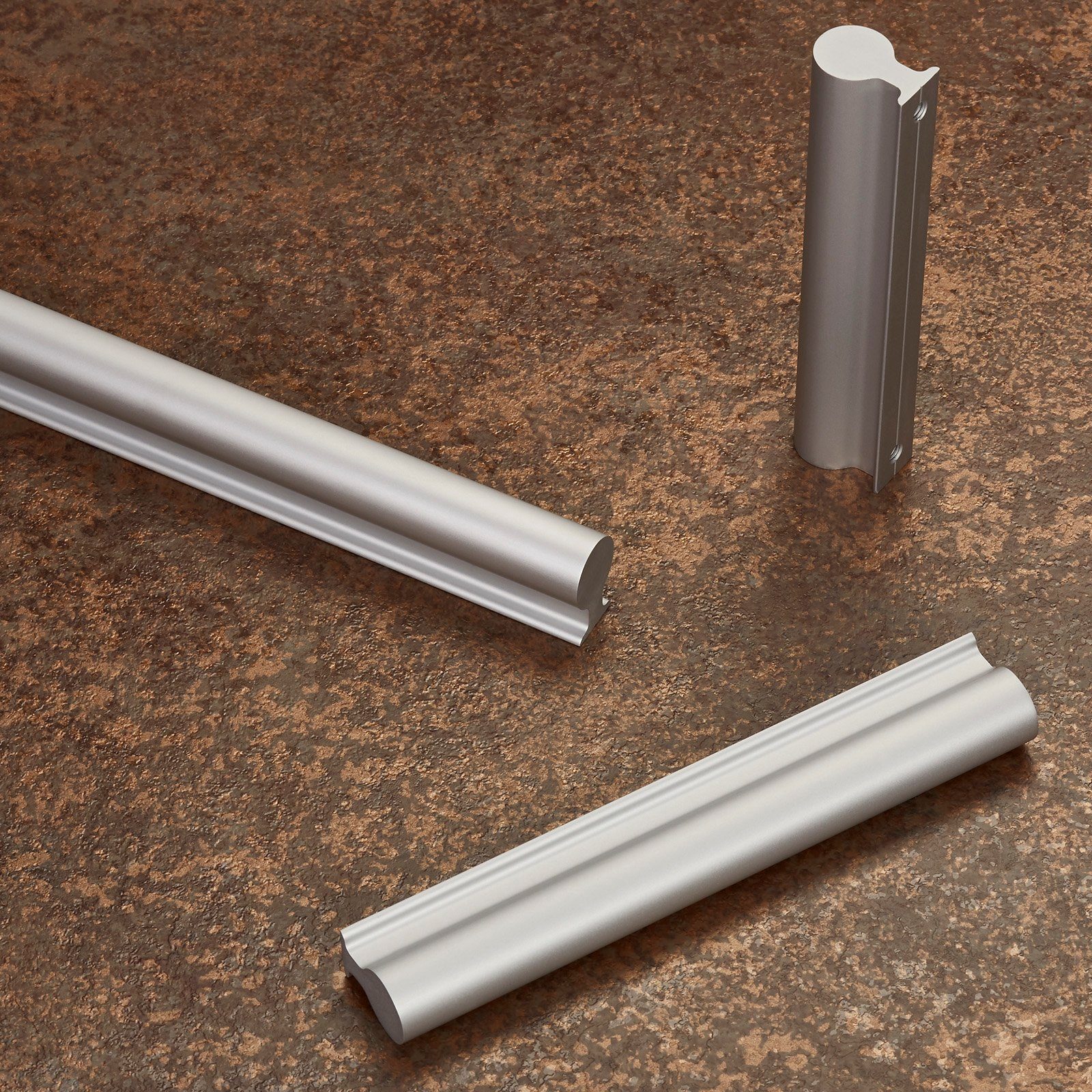 SO-TECH® Möbelgriff Griffleiste HELSING, Aluminium, Lochabstand 96 - 320 mm, Lochabstand 32 mm Aluminium eloxiert - inkl. Schrauben