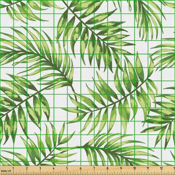 Abakuhaus Stoff Schön Gewebten Stoff für Polster und Wohnaccessoires, Palmblatt Exotische Baum Hawaiian