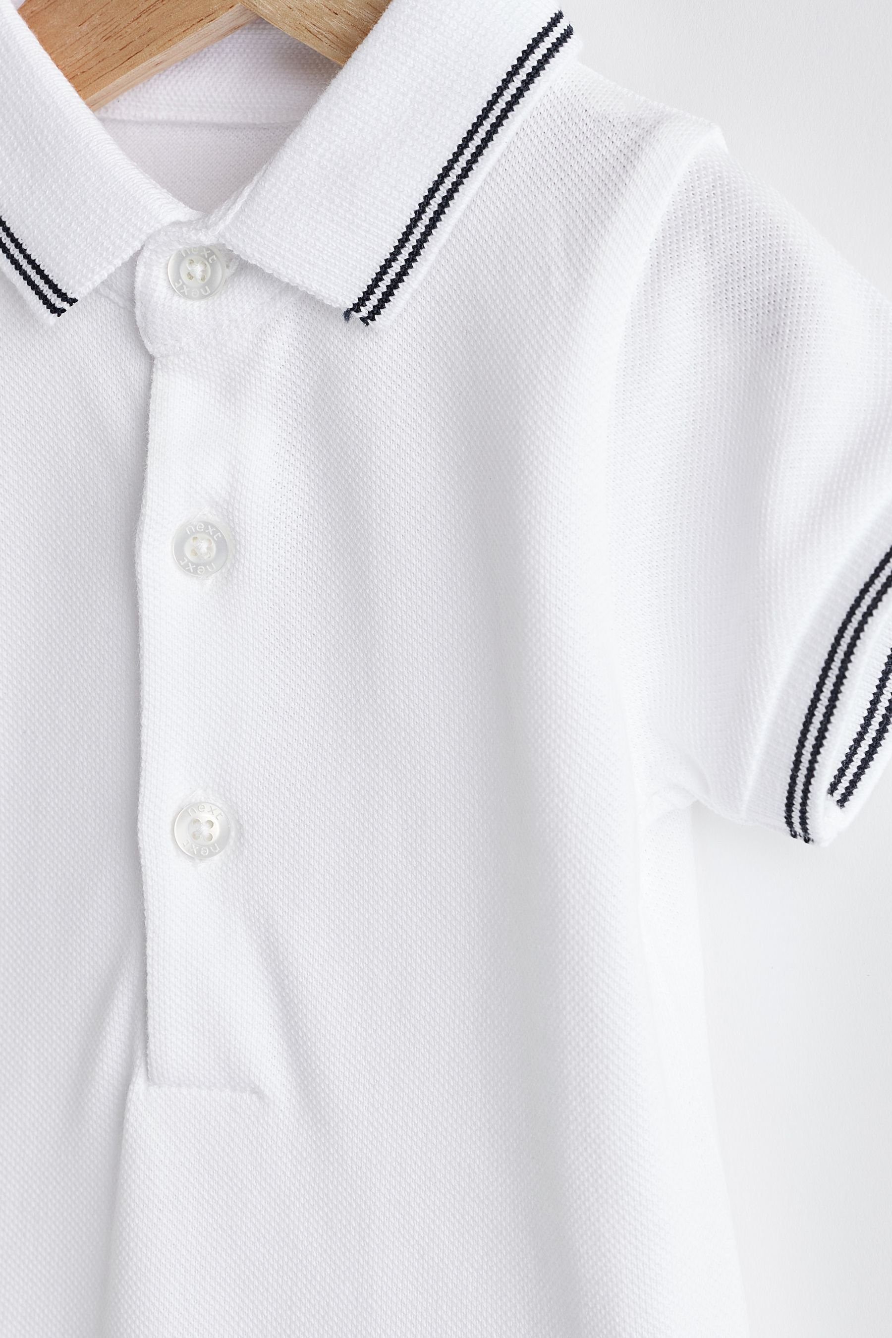 Next Shirtbody Body (1-tlg) mit White Piqué-Poloshirt Babys für
