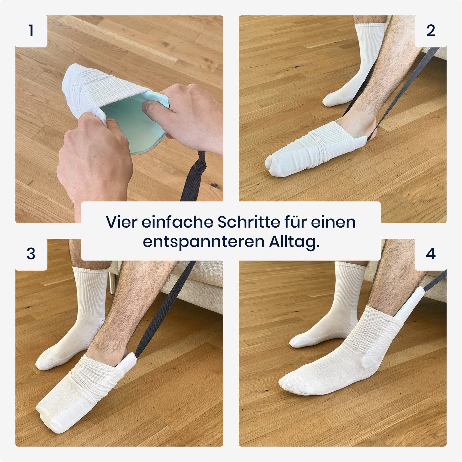 flexilife Anziehhilfe flexilife Textiler Strumpfanzieher Sockenanzieher - Sockenanziehhilfe
