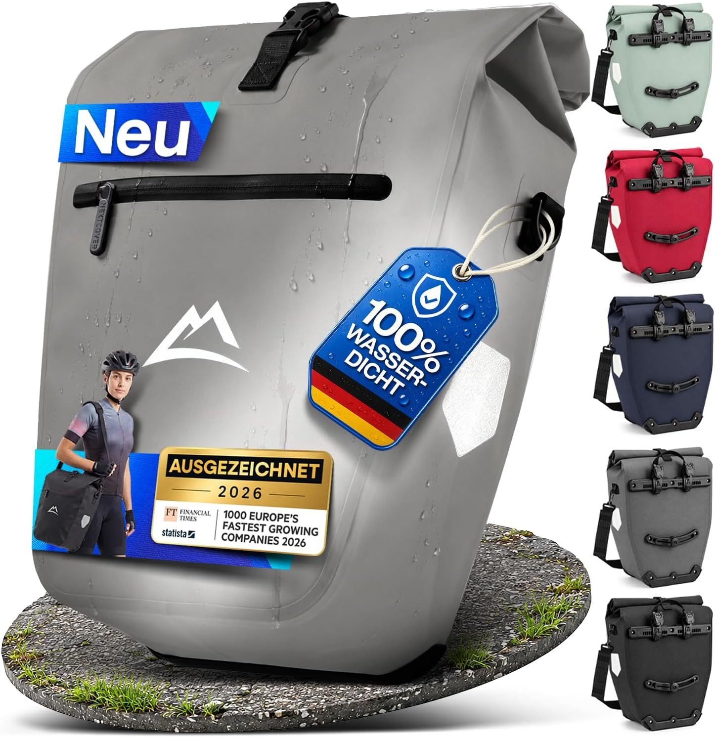Nextcover Fahrradtasche Nextcover® Fahrradtasche für Gepäckträger