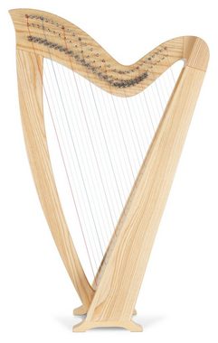 Classic Cantabile Konzertgitarre Keltische Harfe 29 Saiten, Inkl. Tasche und 2 Stimmschlüssel, Celtic Harp aus Eschenholz - Es-Dur gestimmt - Mit Halbtonmechanik