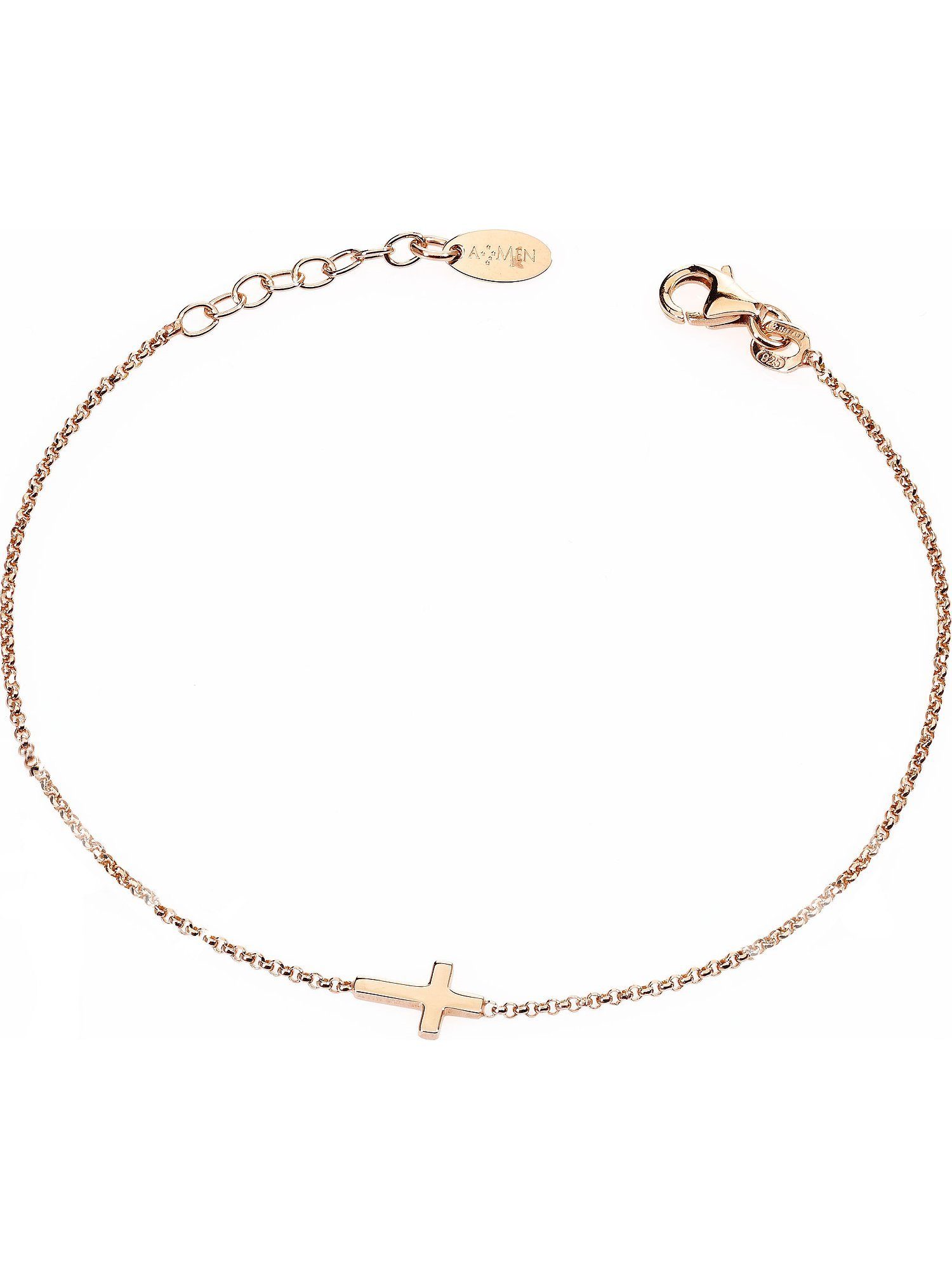 Amen Silberarmband Amen Damen-Armband 925er Silber Kreuz, Klassisch
