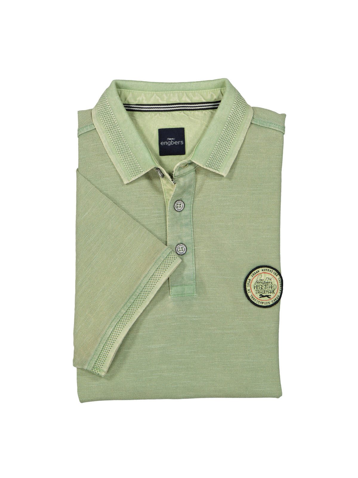 Engbers Poloshirt engbers Herren Polo-Shirt strukturiert, Gruen