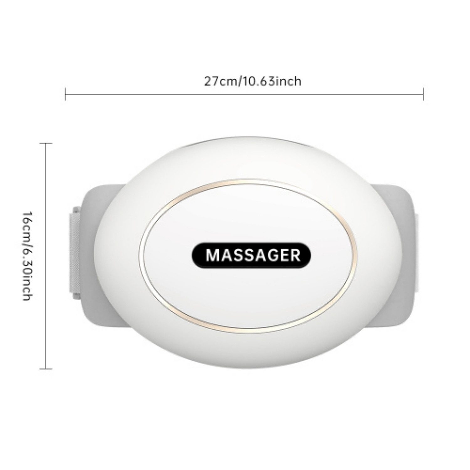 ibettertec Massagegerät Smart Abdominal Massager Dual Massage-Modes Rotes Licht Erhitzung, Set