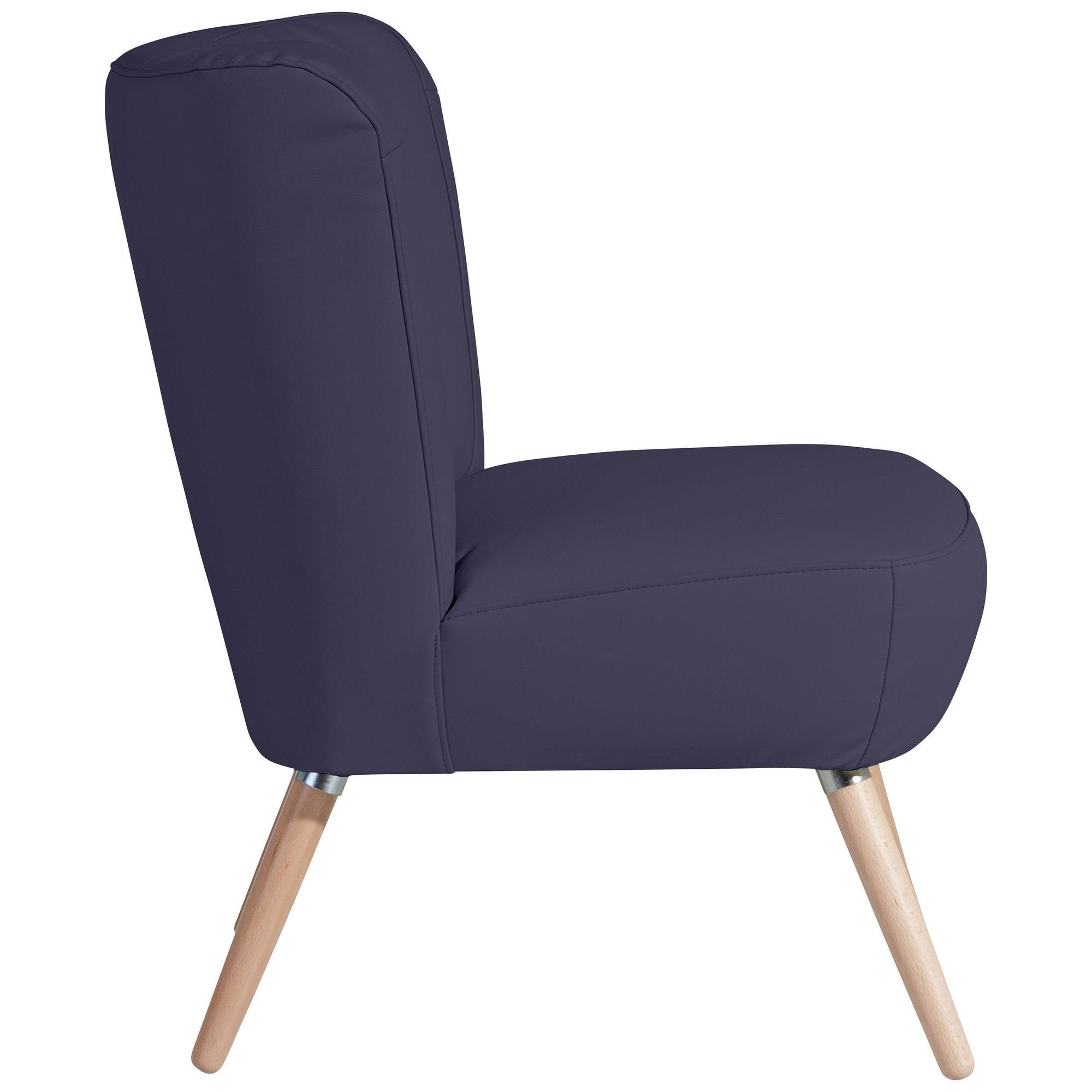 Kessel verarbeitet,bequemer / dunkelblau 22397 Kostenlosem Sitz Versand, inkl. 58 Sessel Buche (Sparpreis Sessel natur Kassi hochwertig Kunstleder Bezug 1-St), aufm