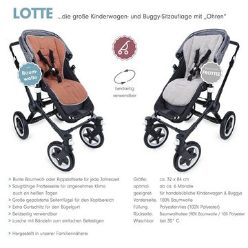 Liebes von priebes Kinderwagen-Sitzauflage LOTTE FROTTEE Schonbezug mit Baumwolle und Frottee, Wendeauflage