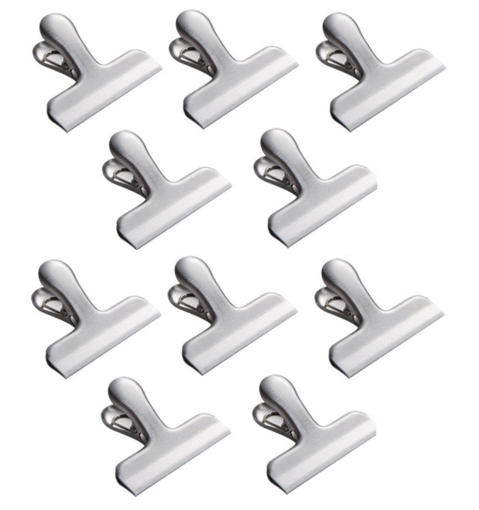Verschlussklammer 10 Stück große Verschlussclips Metall, 76mm Tüten Clips, Brief Klamm