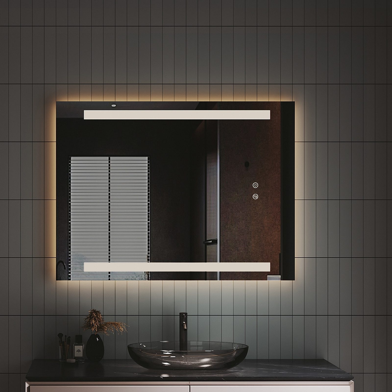 IMPTS Badspiegel Badezimmer Bad Wandspiegel mit LED Beleuchtung Beschlagfre günstig online kaufen