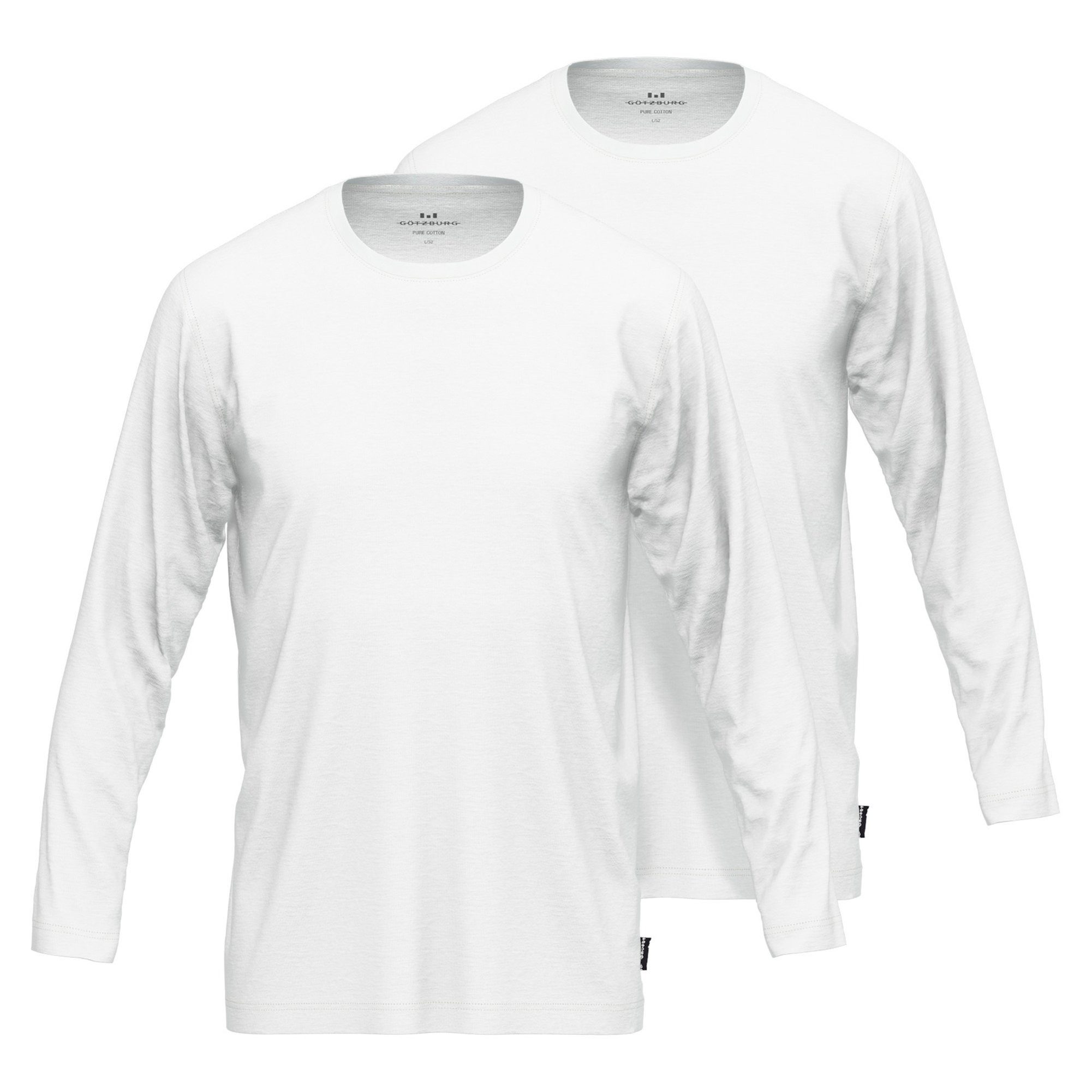 GÖTZBURG T-Shirt Herren T-Shirt 2er Pack Baumwolle Langarmshirt 2P (Packung günstig online kaufen