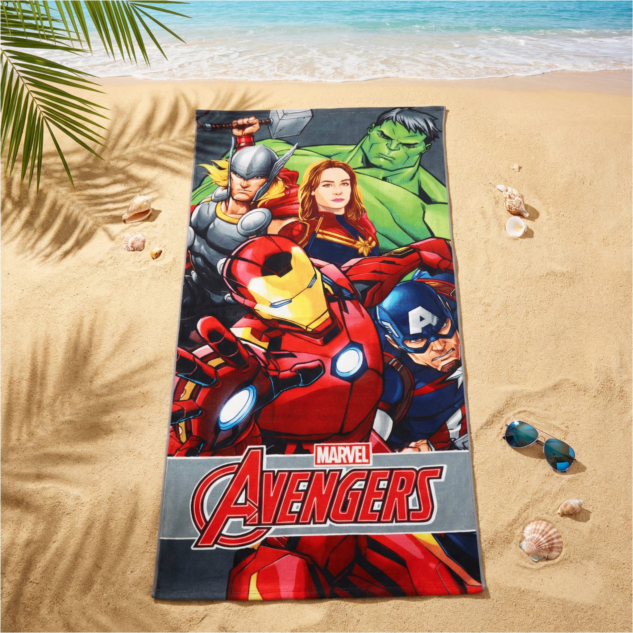 MARVEL Strandtuch Marvel Avengers Mikrofaser Strandtuch Badetuch XL 70x140 cm, Mikrofaser