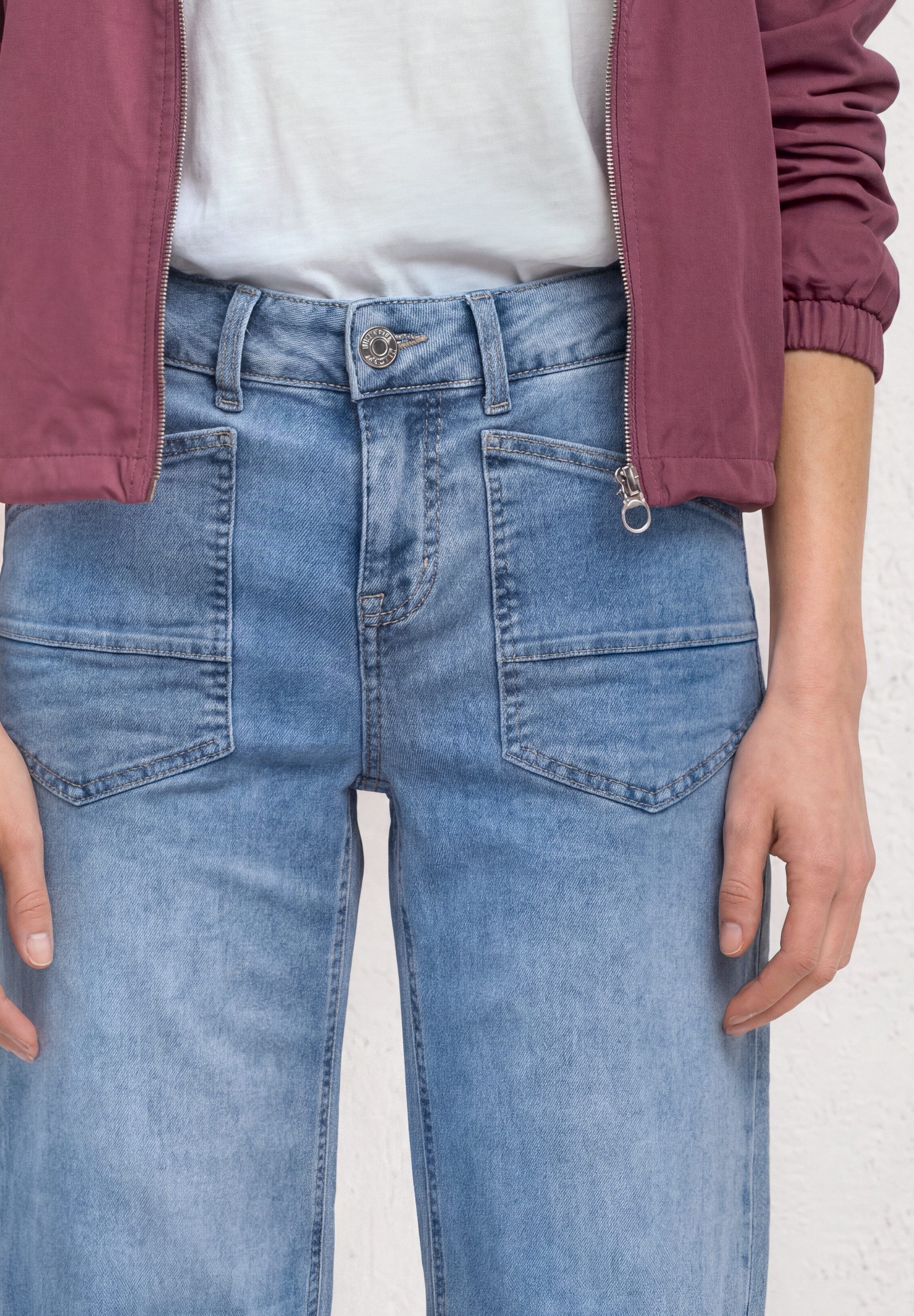 STREET ONE Loose-fit-Jeans Style Emee Wide Legs mit Viskose und Stretch